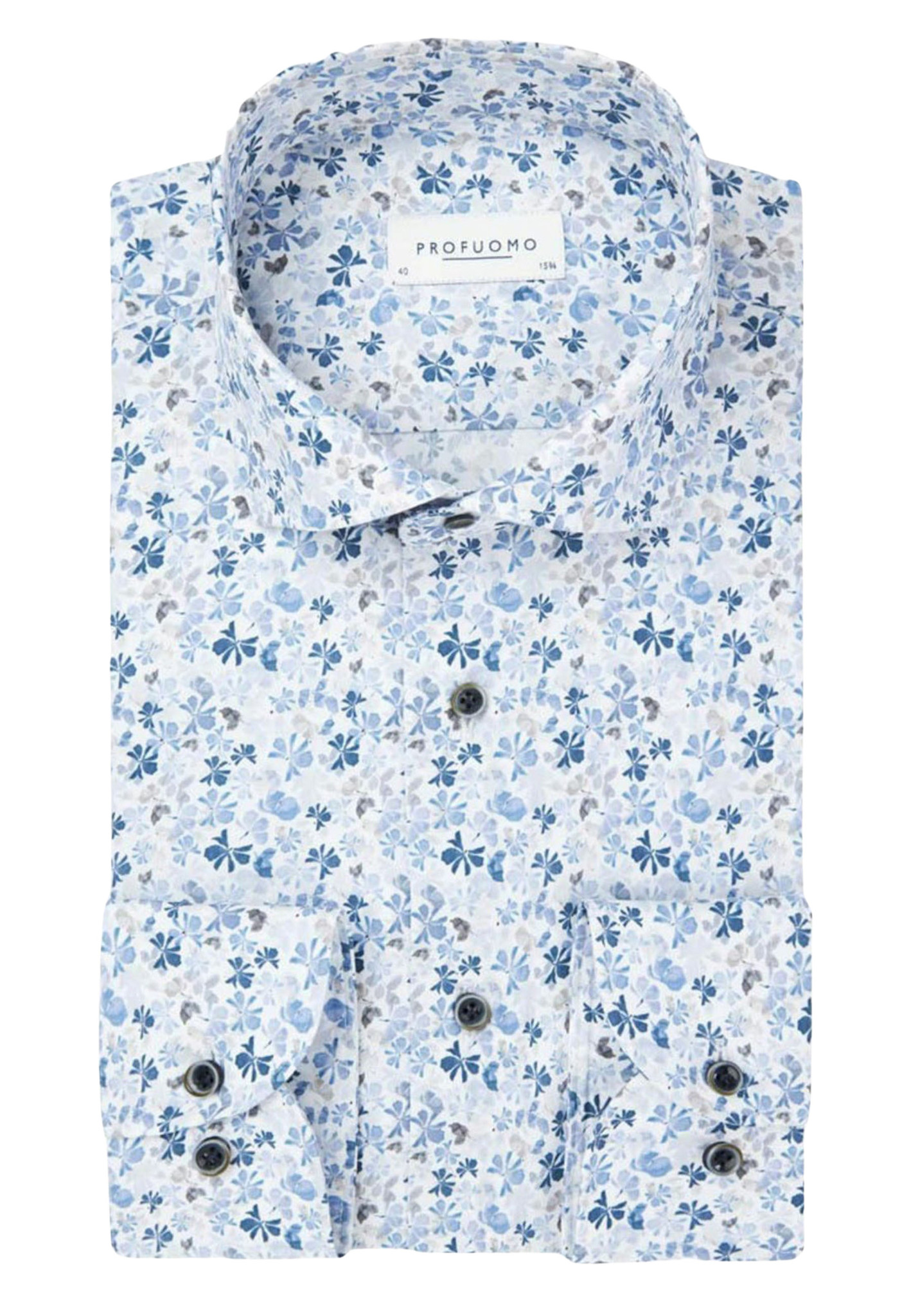 Profuomo lange mouw overhemden blauw Heren maat 39