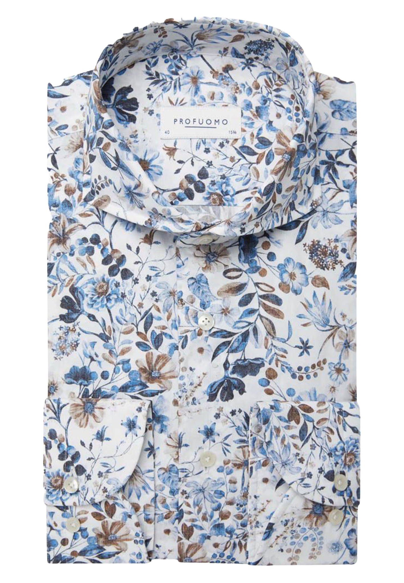 Profuomo lange mouw overhemden blauw Heren maat 41