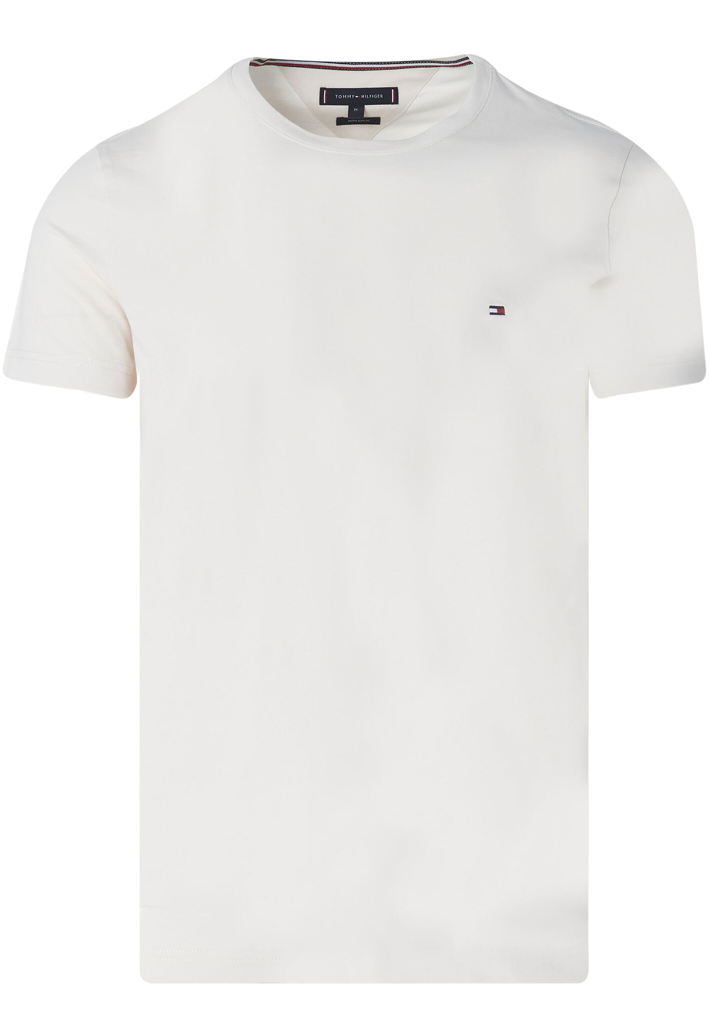 Tommy Hilfiger Extra Slim Fit T-shirt Ecru Heren maat S