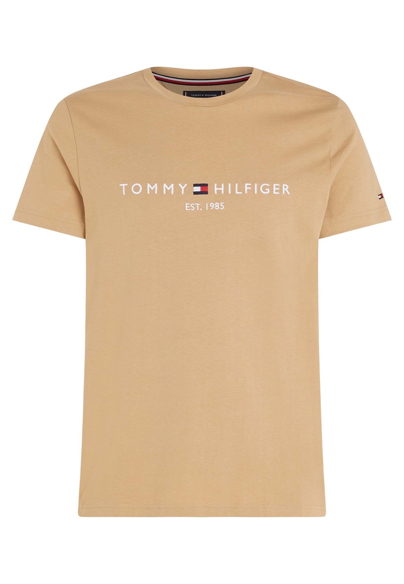 Tommy Hilfiger Slim Fit T-shirt Khaki Heren maat L