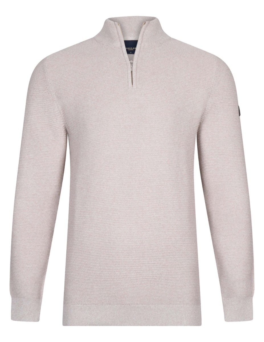 Trui Beige Brosso half zip pullovers beige