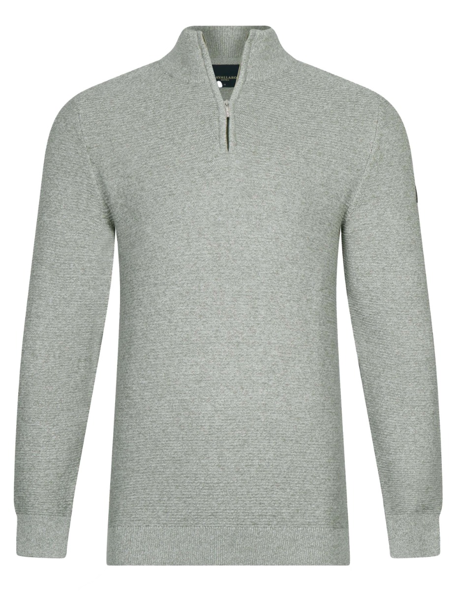Trui Lichtgroen Brosso half zip pullovers lichtgroen