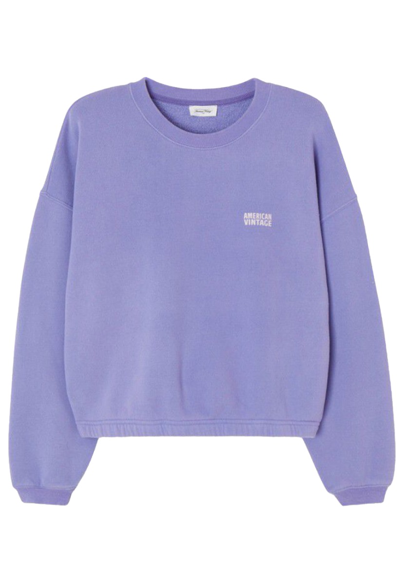 American Vintage Trui Paars Katoen maat S Izubird sweaters paars