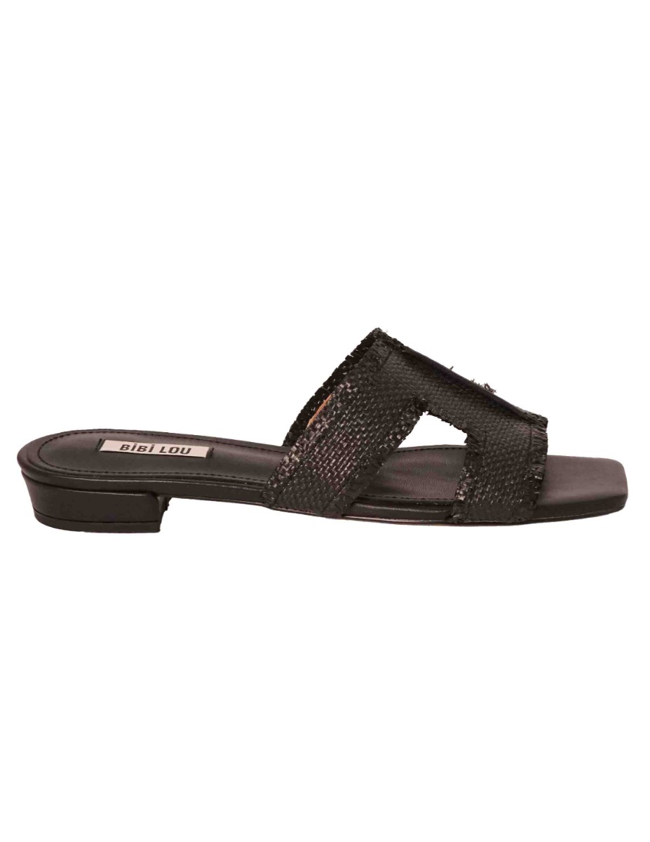 Zwart Dahlia slippers zwart