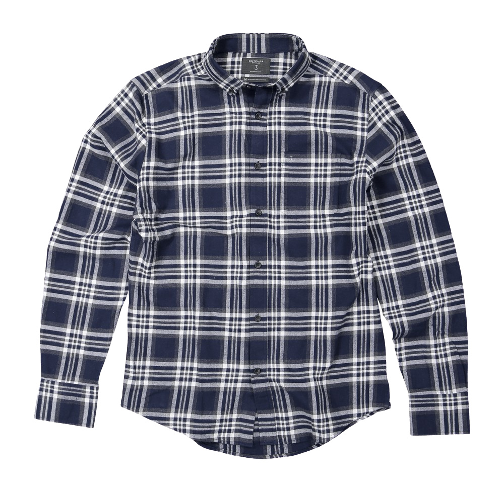 Butcher of Blue lange mouw overhemden blauw Heren maat S