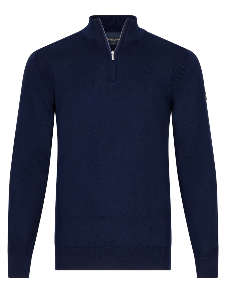 Trui Donkerblauw Palio half zip pullovers donkerblauw