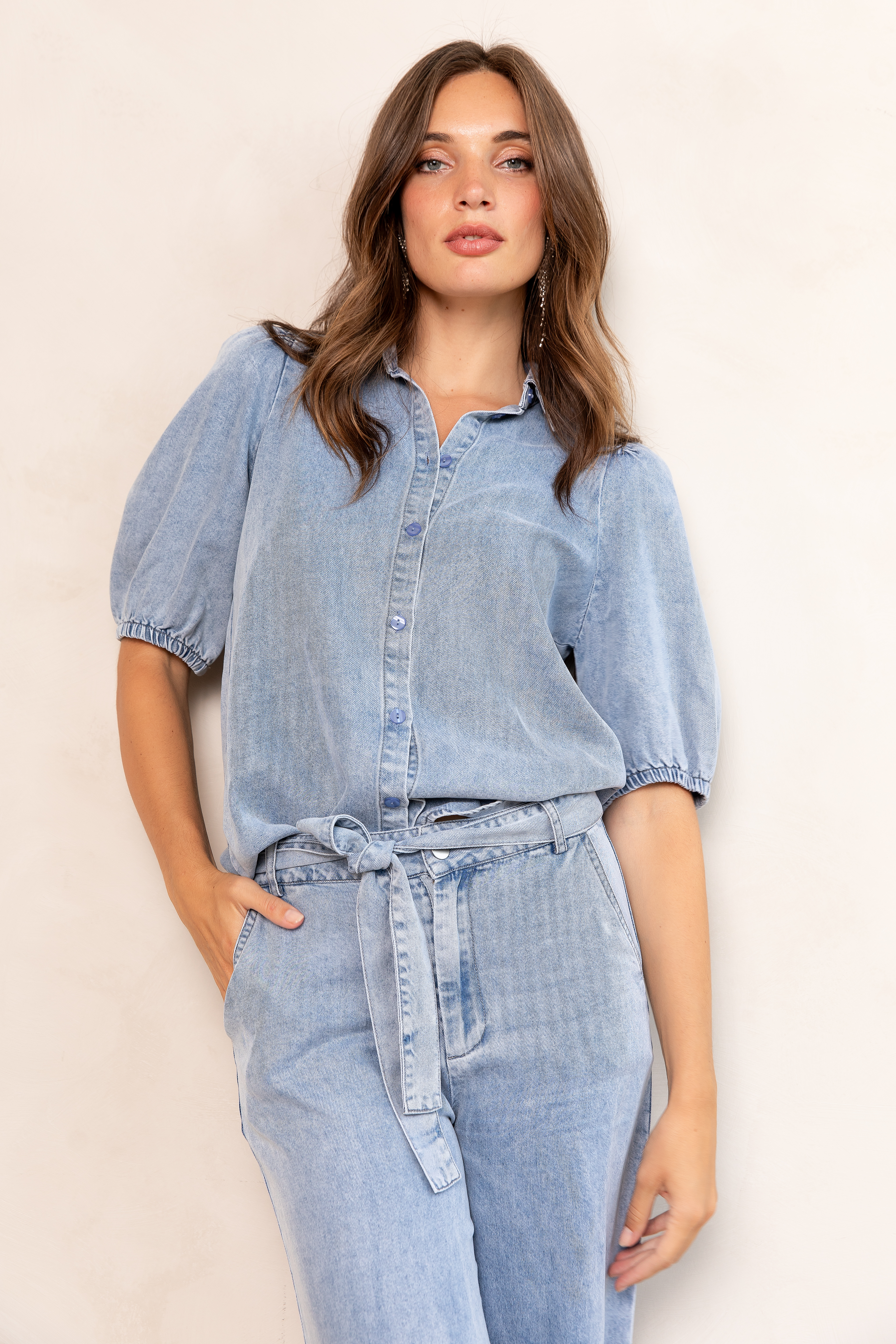 Freebird Blouse Blouses Blauw Britte Ss