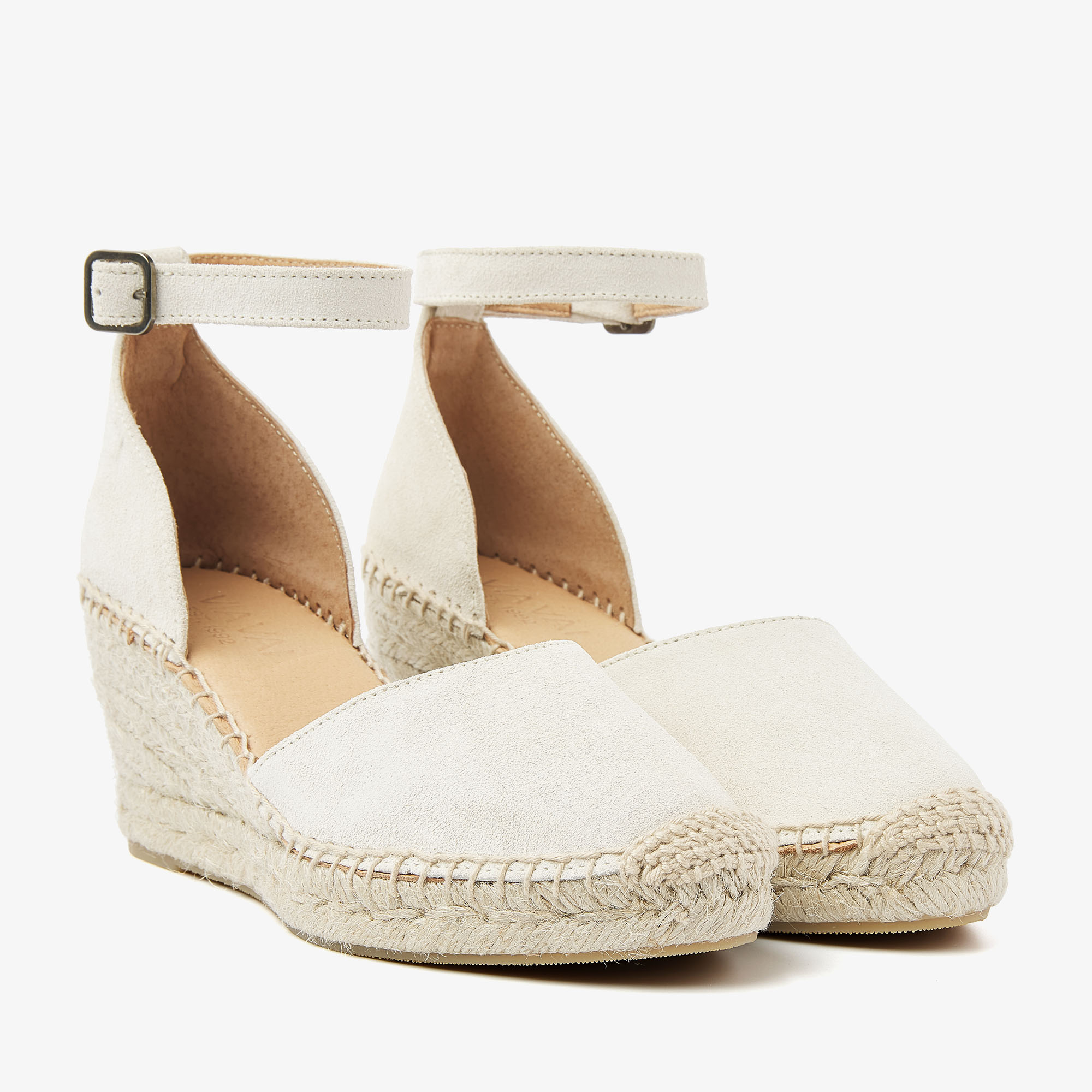 Via Vai Flora Braid Sleehakken Beige 58122-1