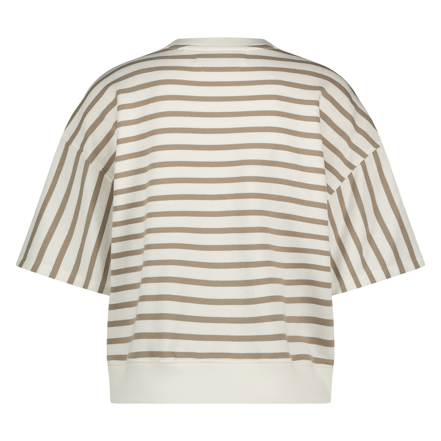 Nukus Lotte Pullover Stripe Truien Beige Nks03007