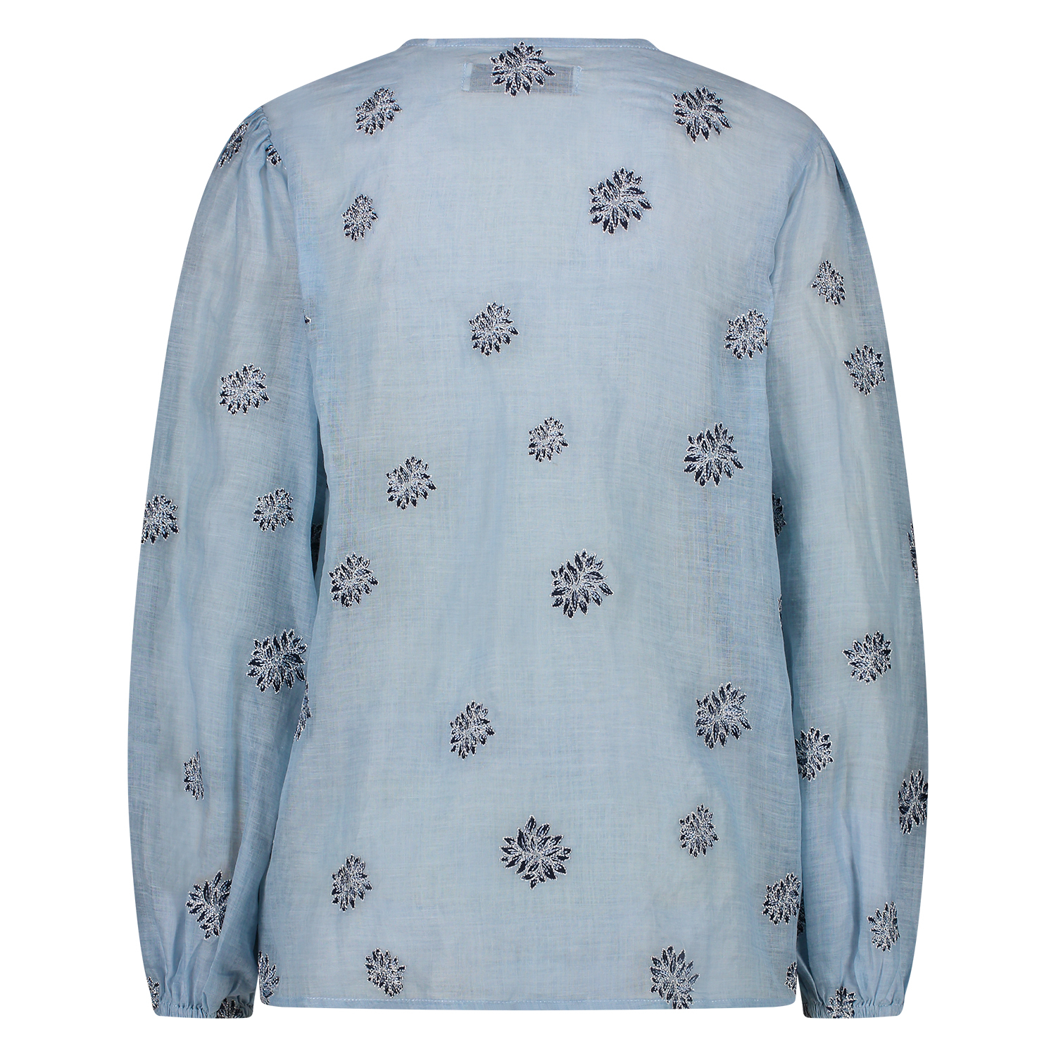 Nukus Kaoutar Blouse Embroidery  Blauw Nks02036
