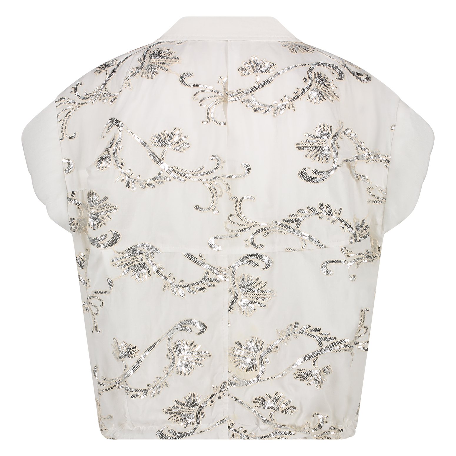 Nukus Catalina Blouse Paillet  Off White Nks02063