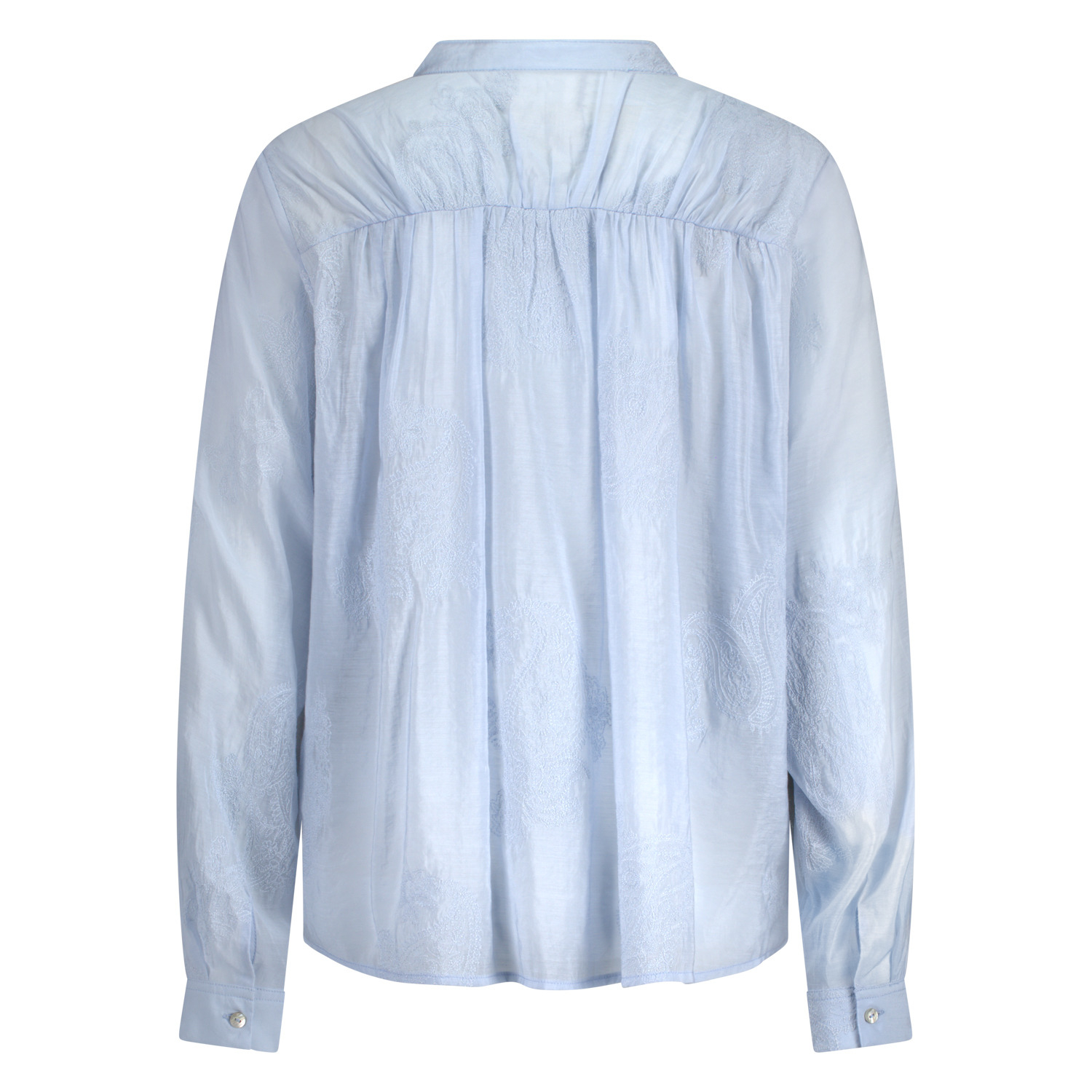 Nukus Rosan Blouse Embroidery  Blauw Nks02077