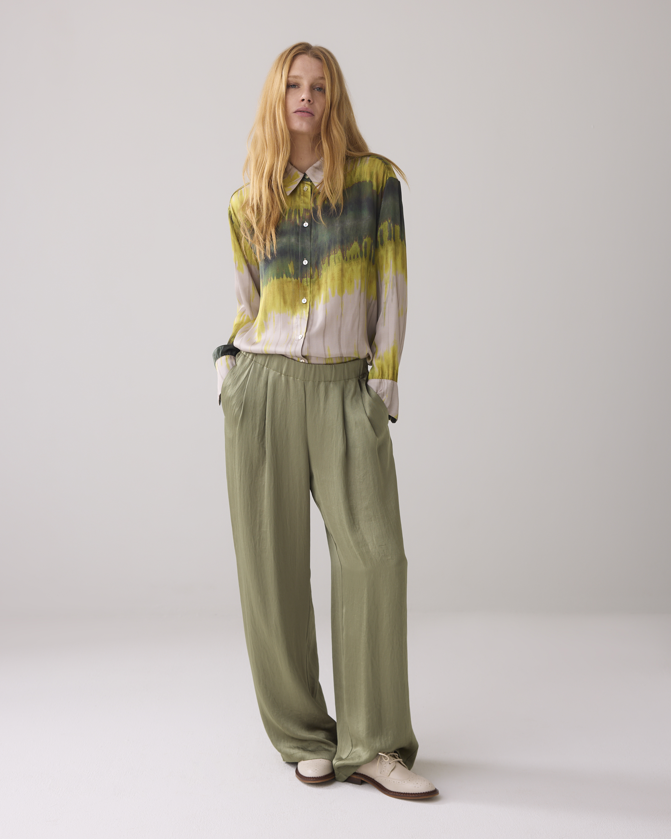 Summum Trousers Heavy Silky Touch  Groen 4s2751-12084