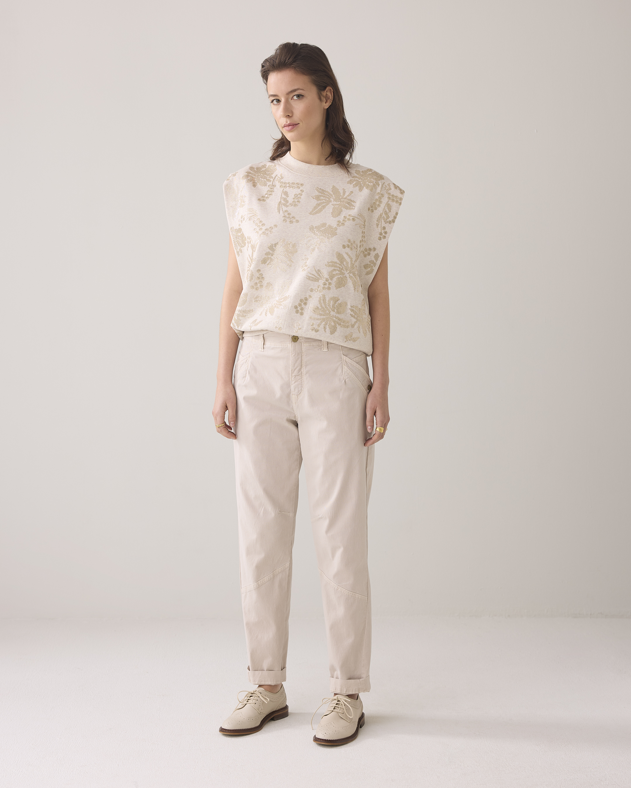 Summum Tapered Pant Rough Twill  Beige 4s2760-11365
