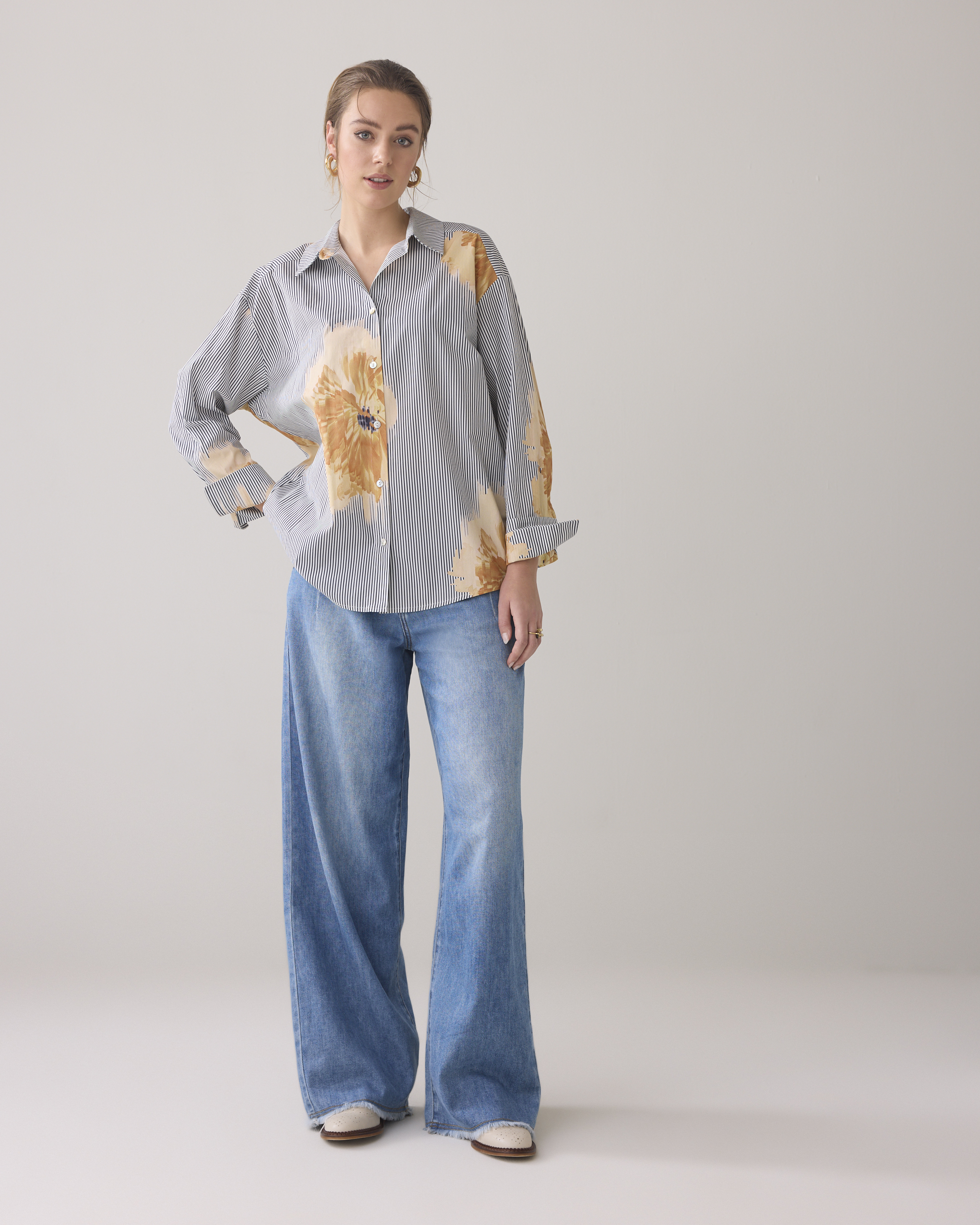 Summum Blouse Flowers And Stripes  Multicolor 2s3239-12168