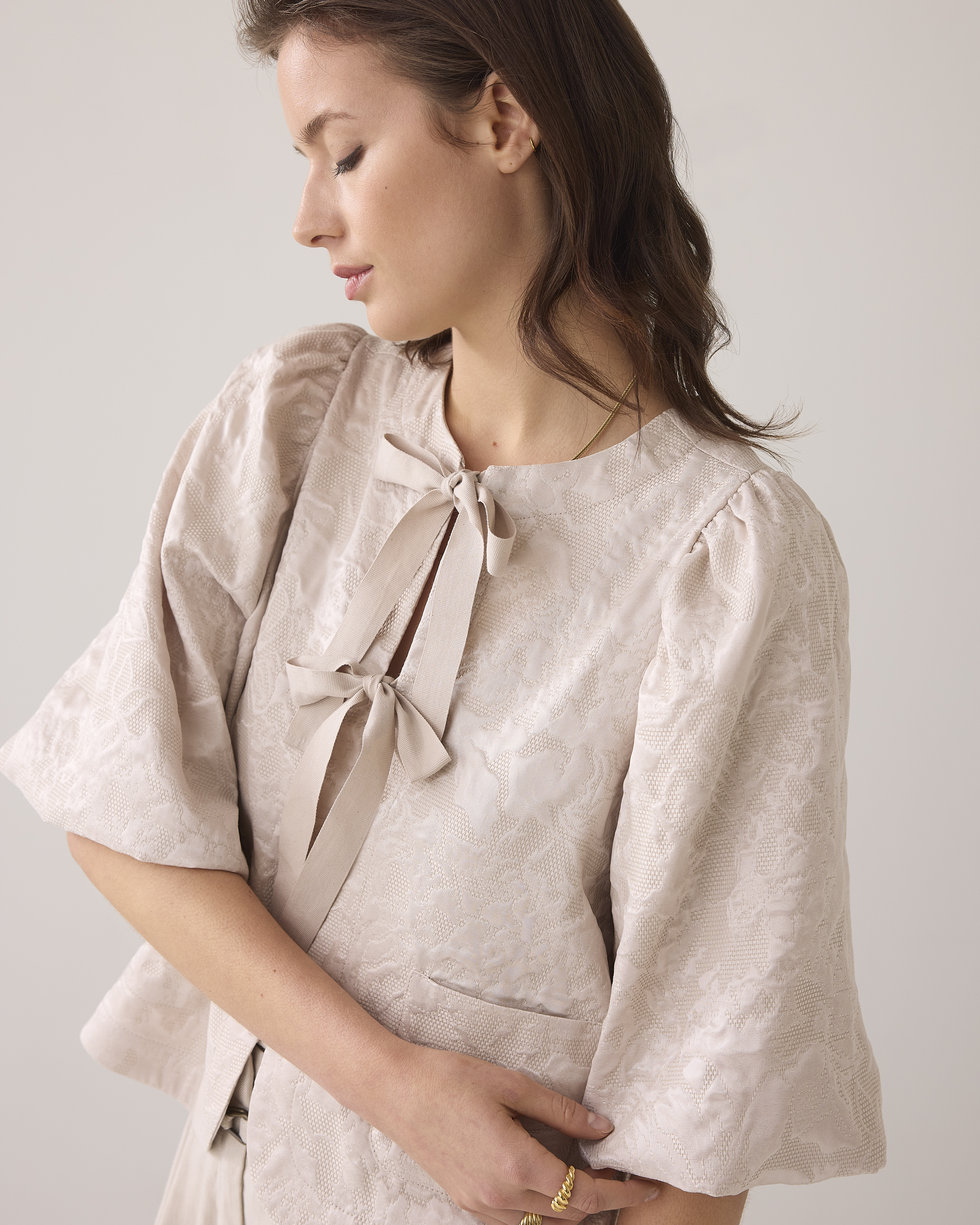 Summum Blouse Jacquard  Beige 2s3280-12167