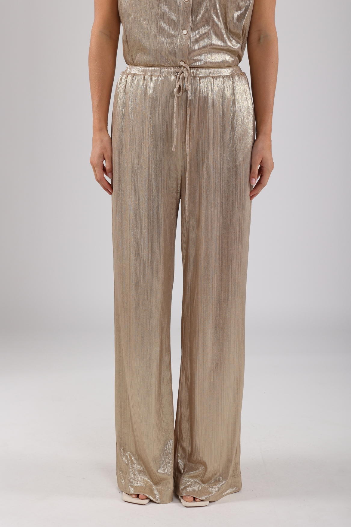 Nukus Mila Pants Shiny Pantalons Goud Nks09009