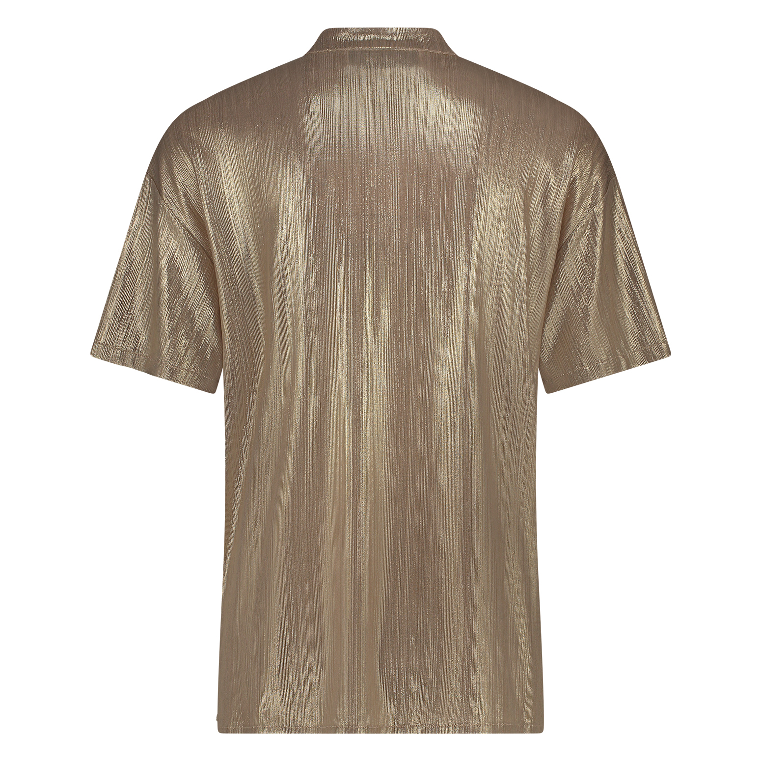 Nukus Delphinia Top Shiny T-shirts Goud Nks01029