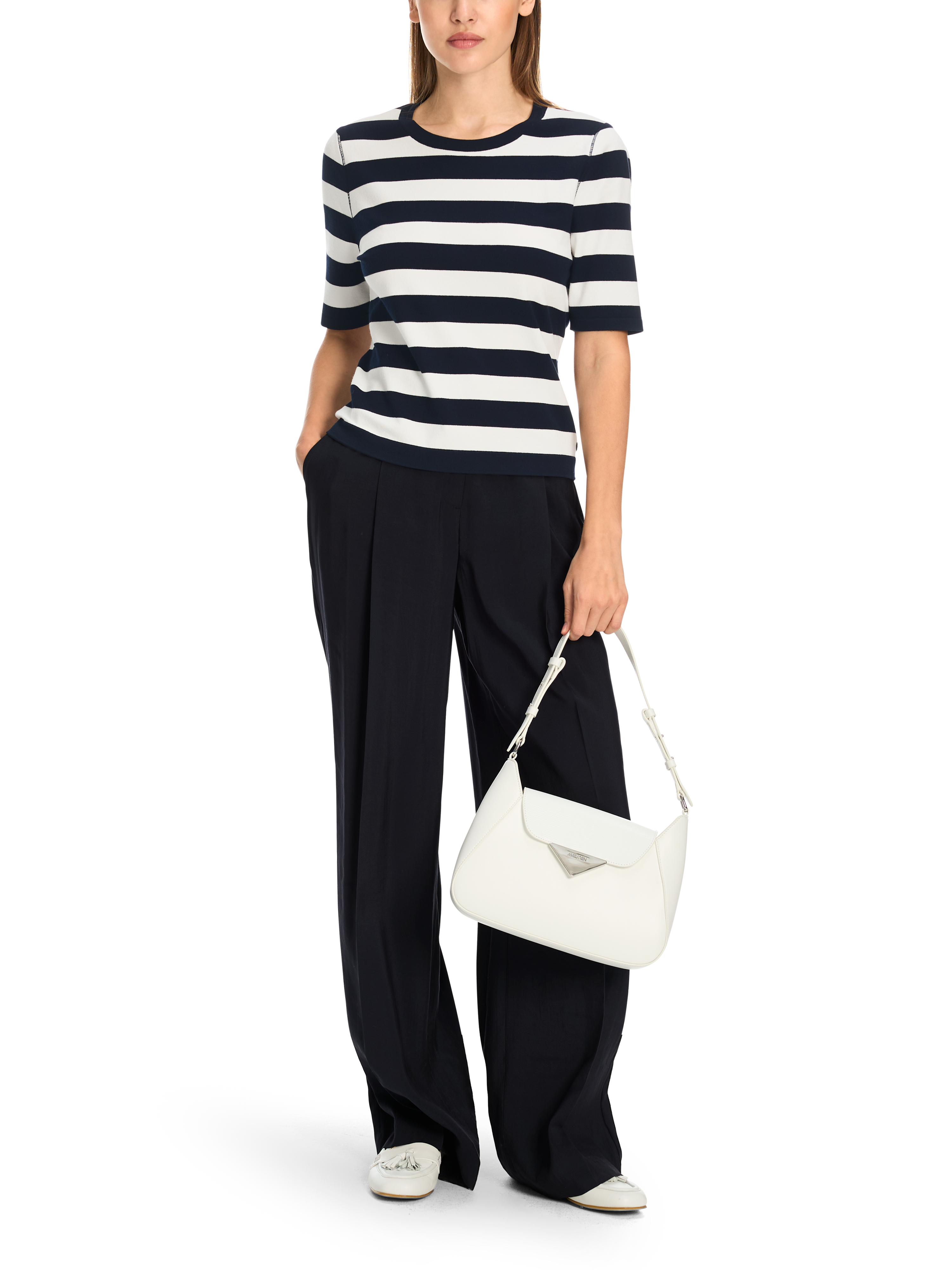 Marccain Femininer Sweater T-shirts Donkerblauw Ya 41.09 M12