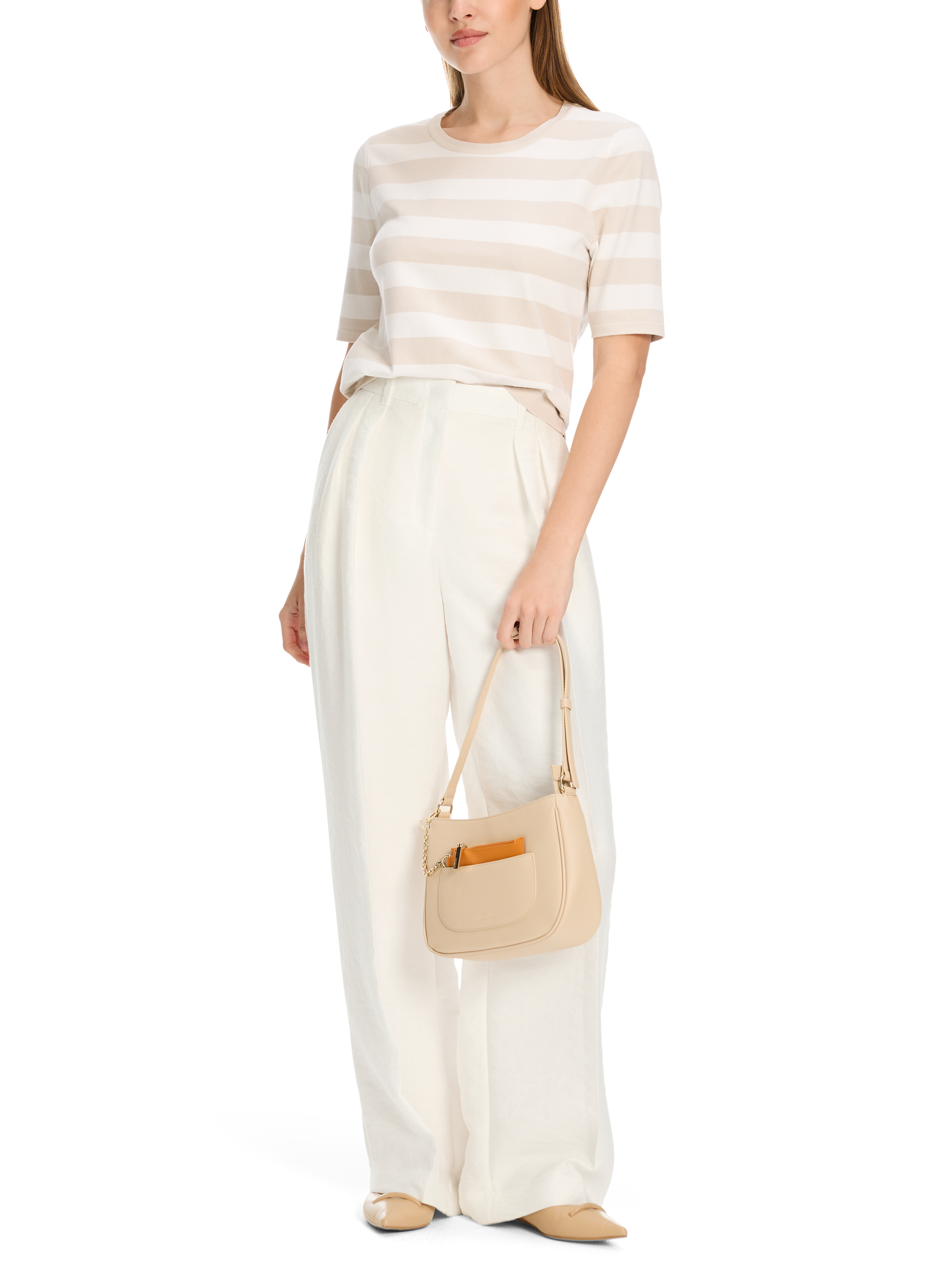 Marccain Femininer Sweater T-shirts Beige Ya 41.09 M12