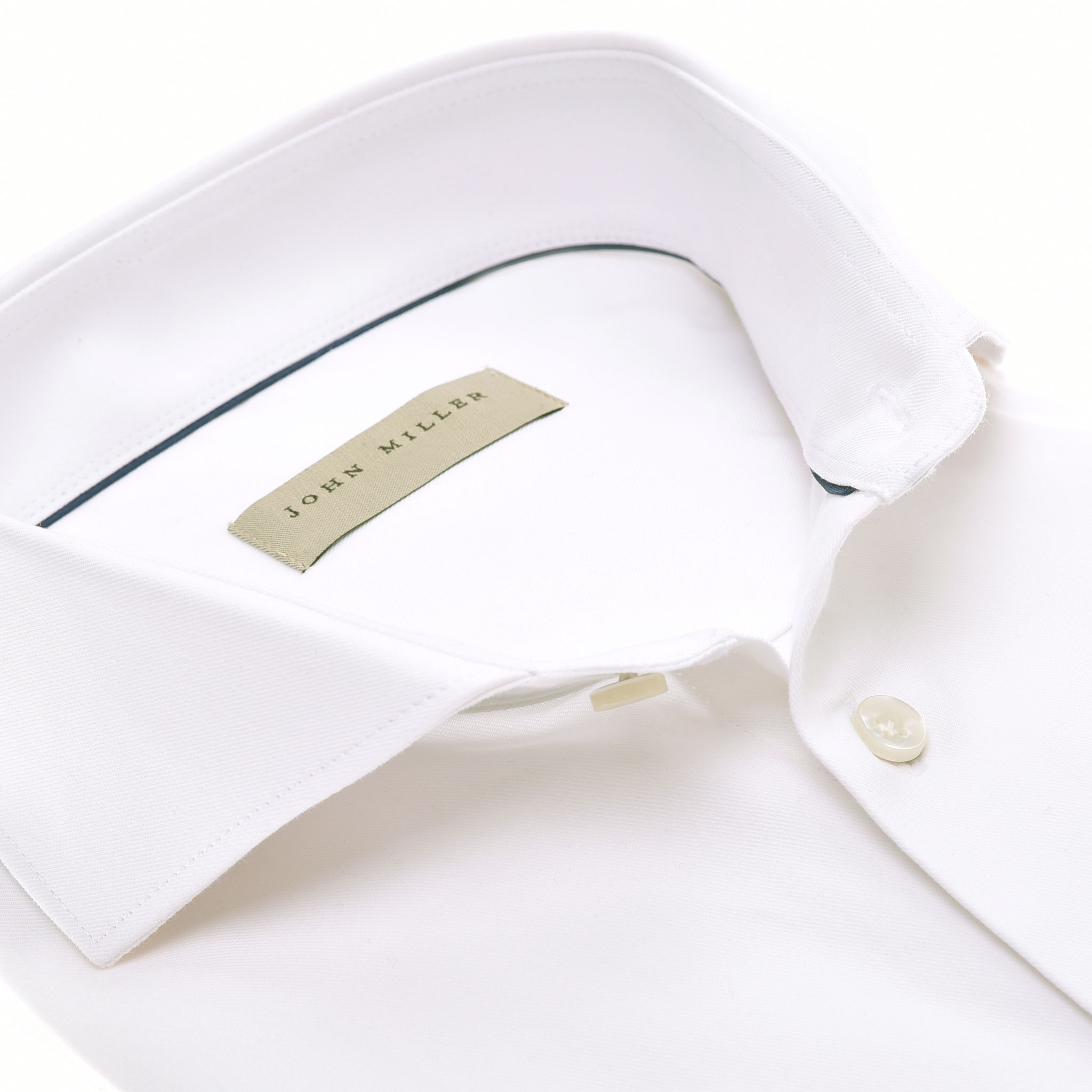 John Miller Overhemd Slim Fit  Wit 5346517
