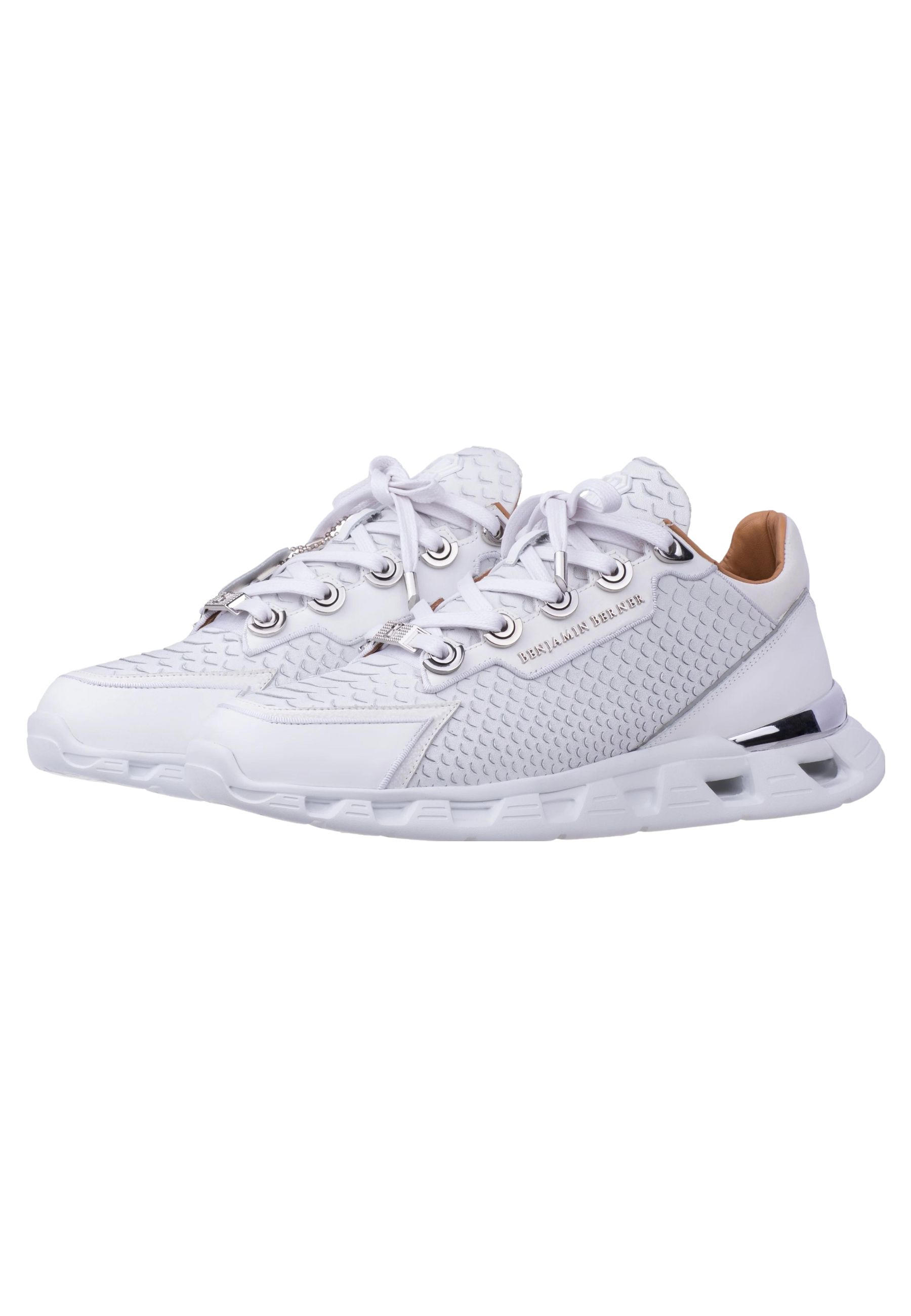 Benjamin Berner Alligator Sneakers Wit Razor Alligator