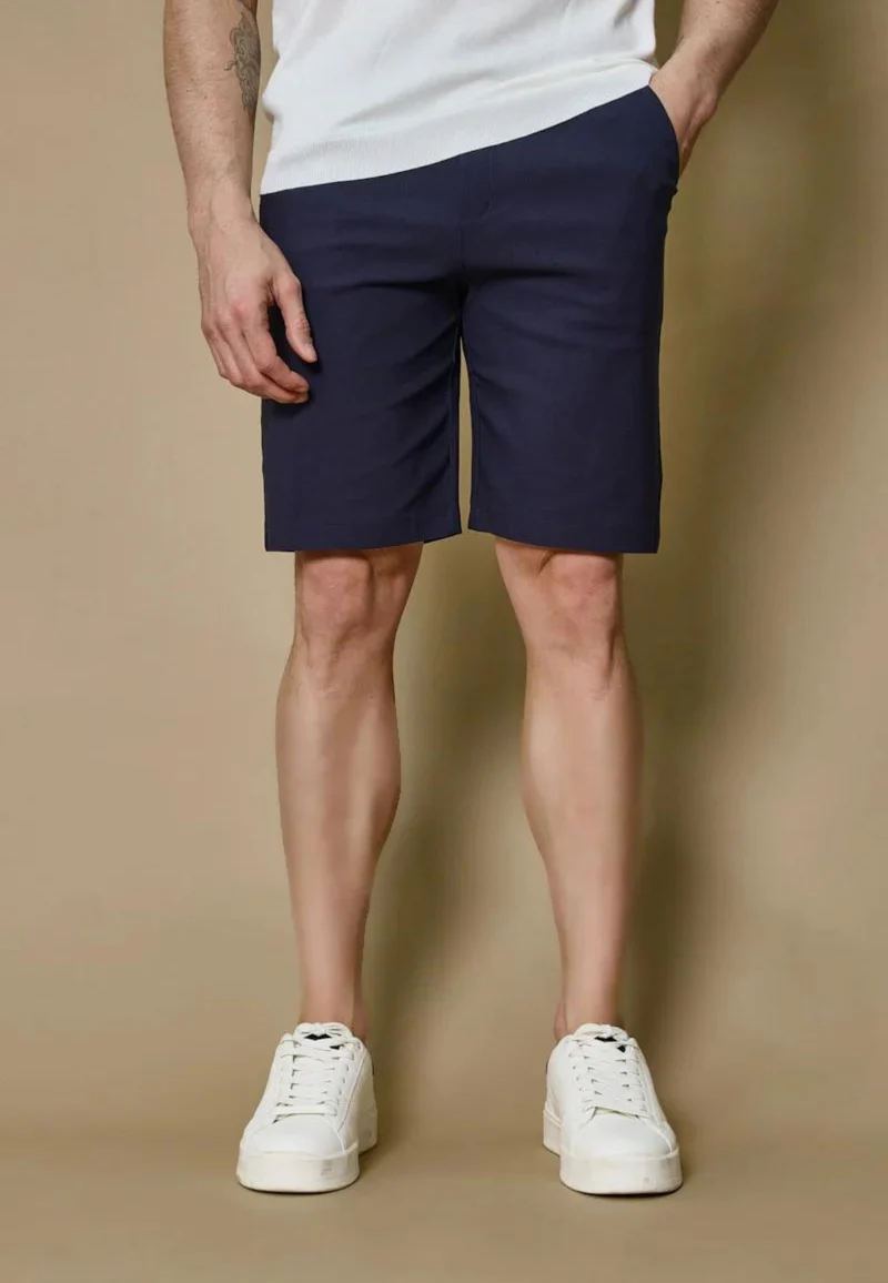 Defaut Paris Chino Strech Short Shorts Donkerblauw 10439