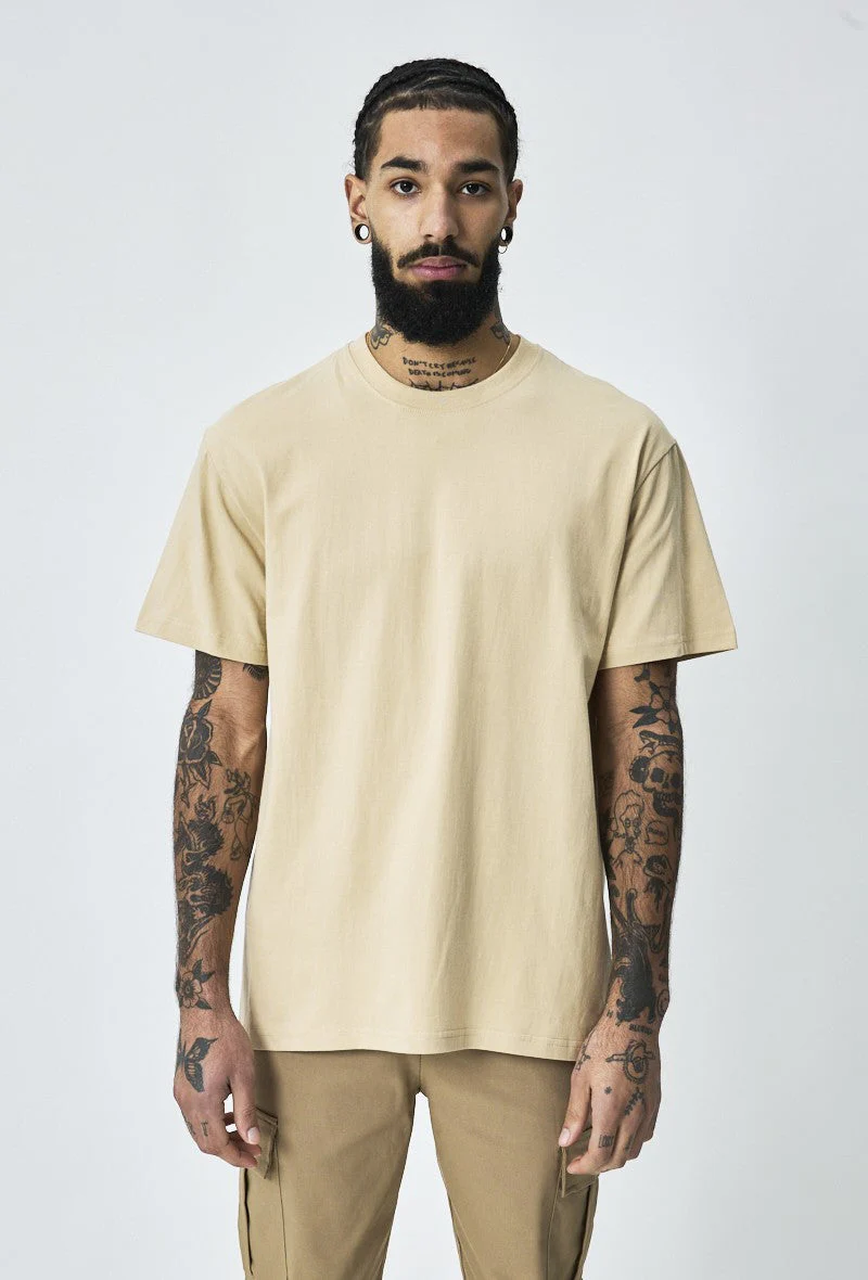 Defaut Paris Premium Basic T-shirt T-shirts Beige Bm1679