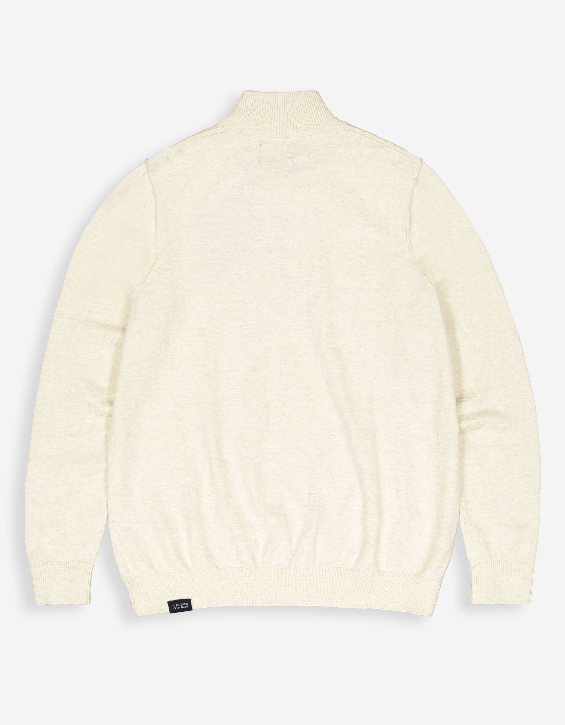 Butcher Of Blue Lt Clifden Half Zip Truien Beige M2426030