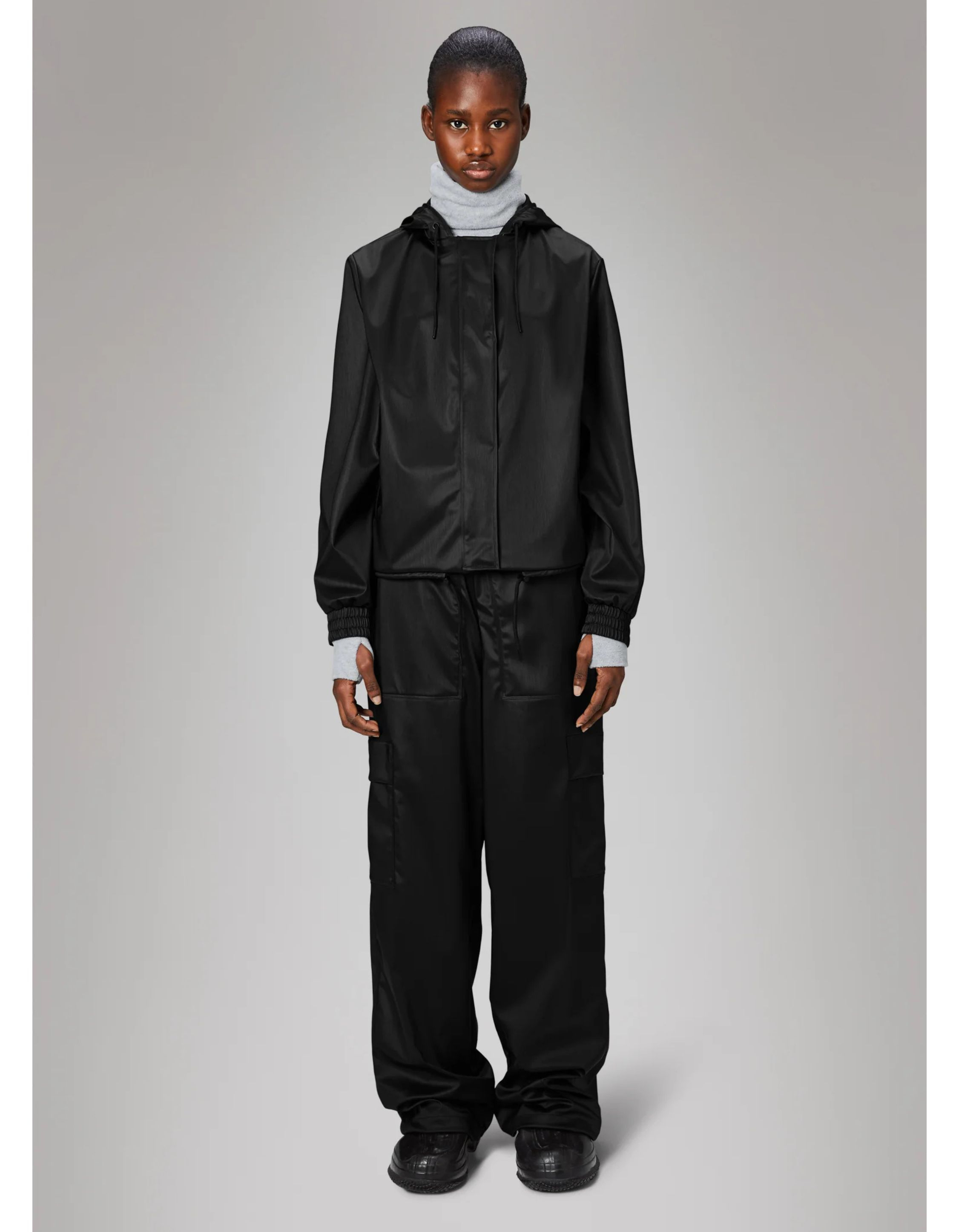 Rains String W Jacket Regenjas Zwart 18040