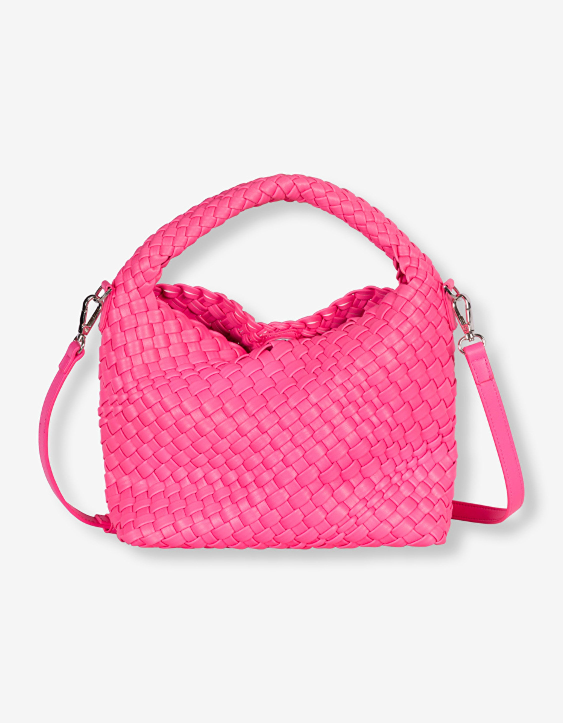 Alix The Label Braided Faux Leather Bag  Roze 2502060102