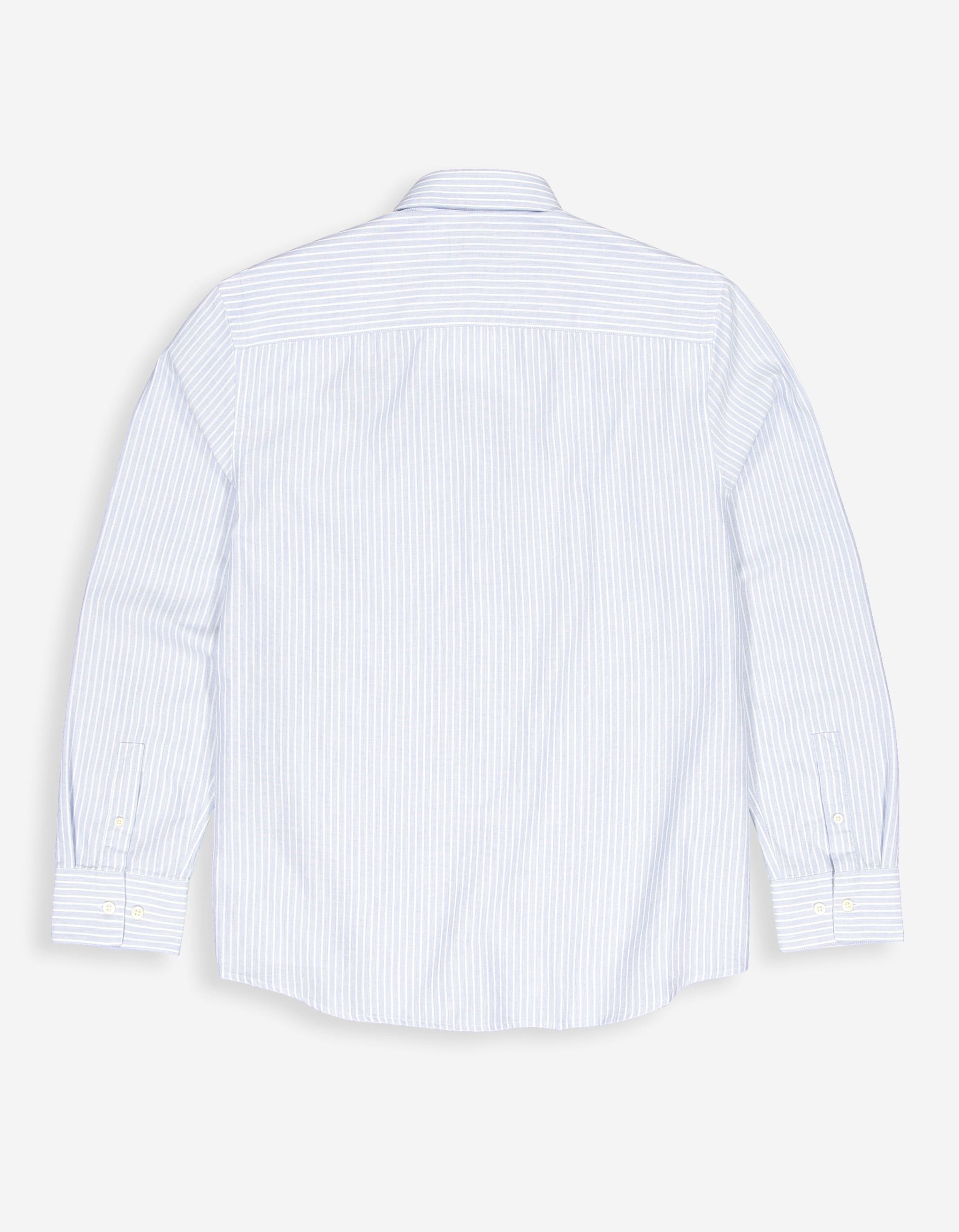 Butcher Of Blue Aiden Oxford Bold Stripe Shirt Lange Mouw Overhemden Lichtblauw M2514018