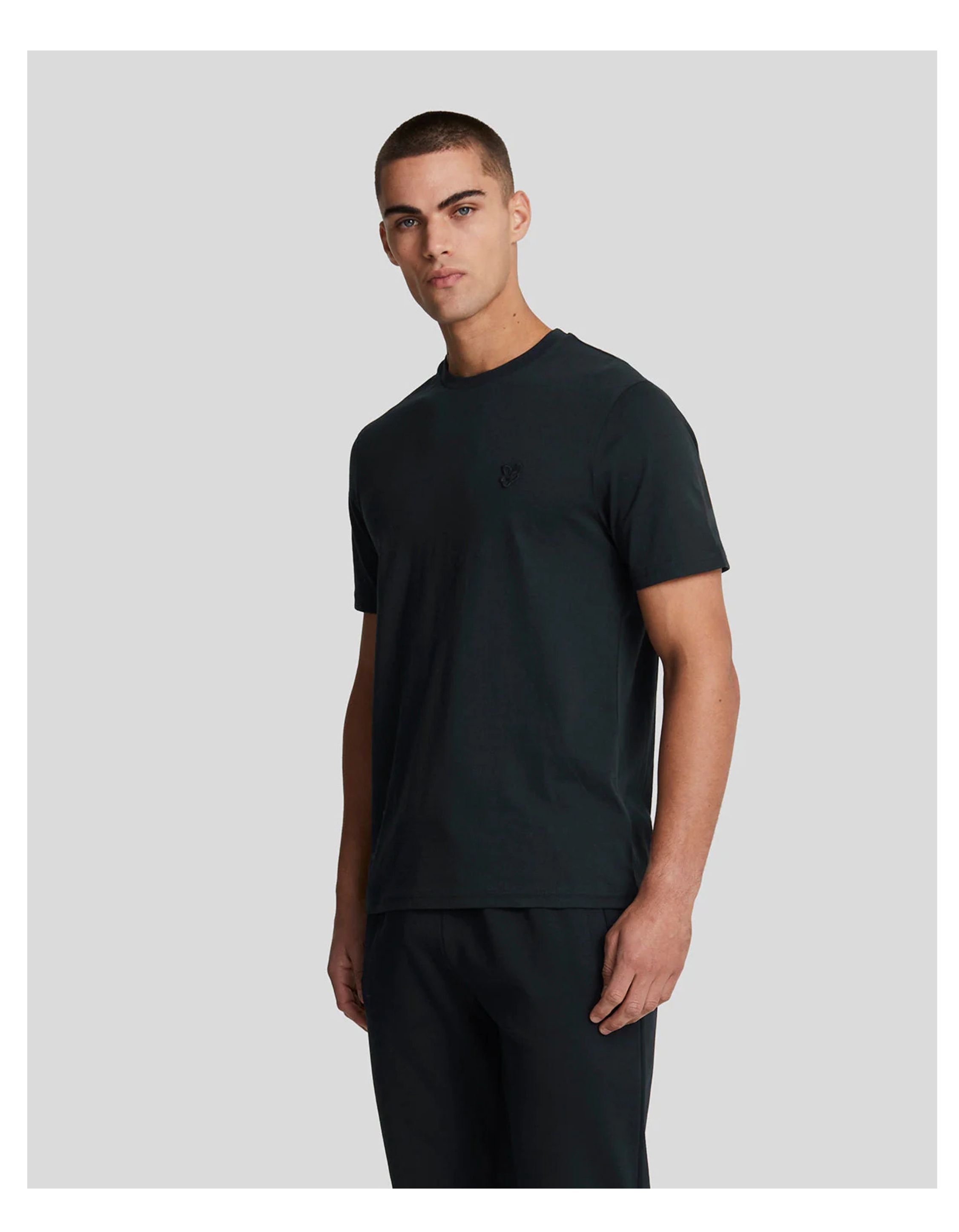 Lyle&scott Tonal Eagle T-shirts Zwart Ts400ton