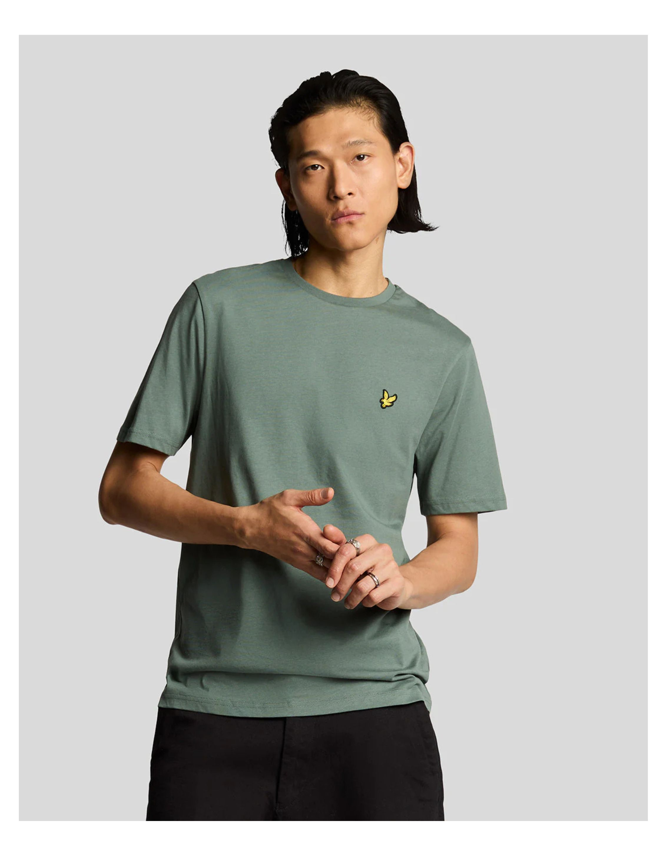 Lyle&scott Plain T-shirts Donkergroen Ts400vog