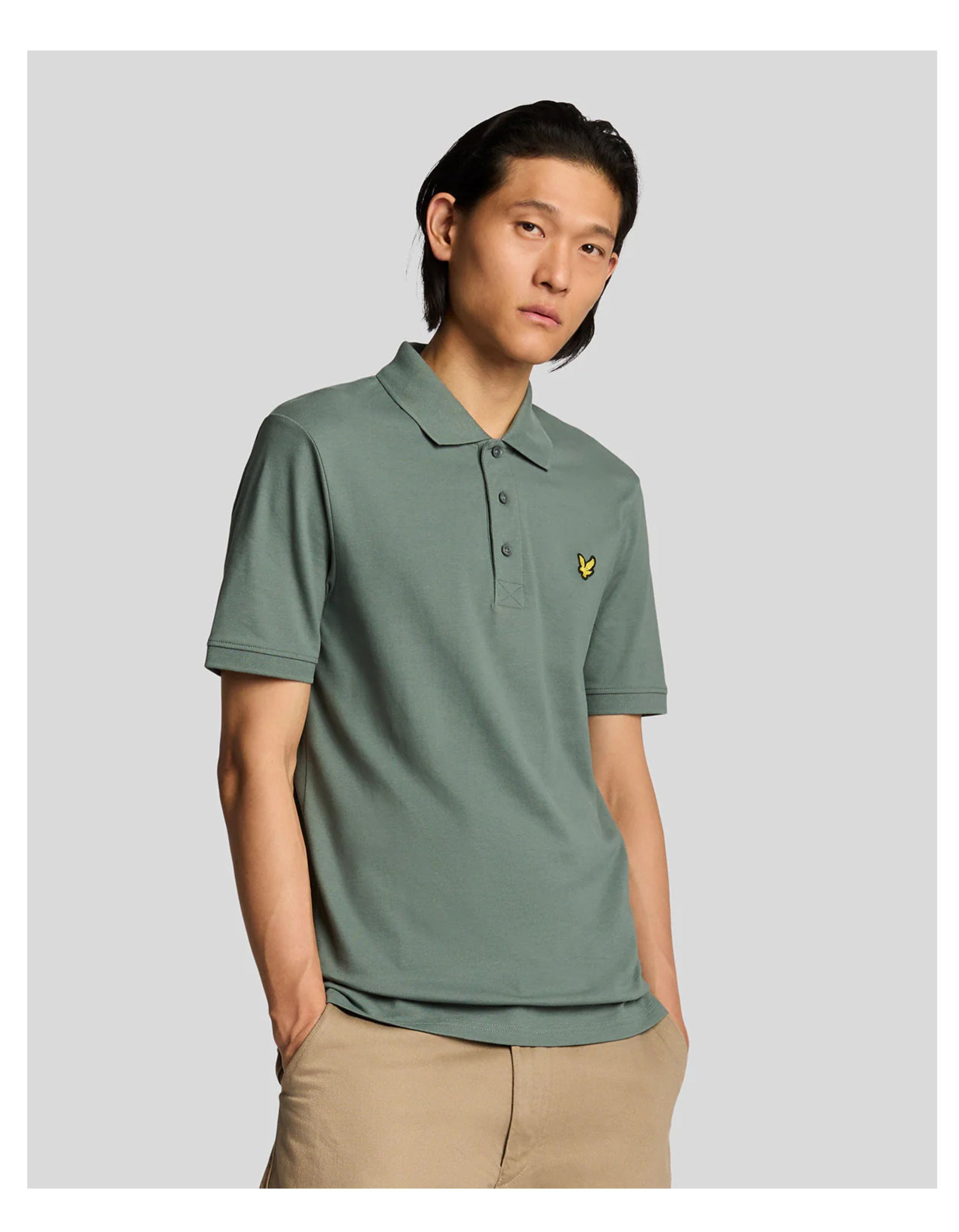 Lyle&scott Plain Polos Donkergroen Sp400vog