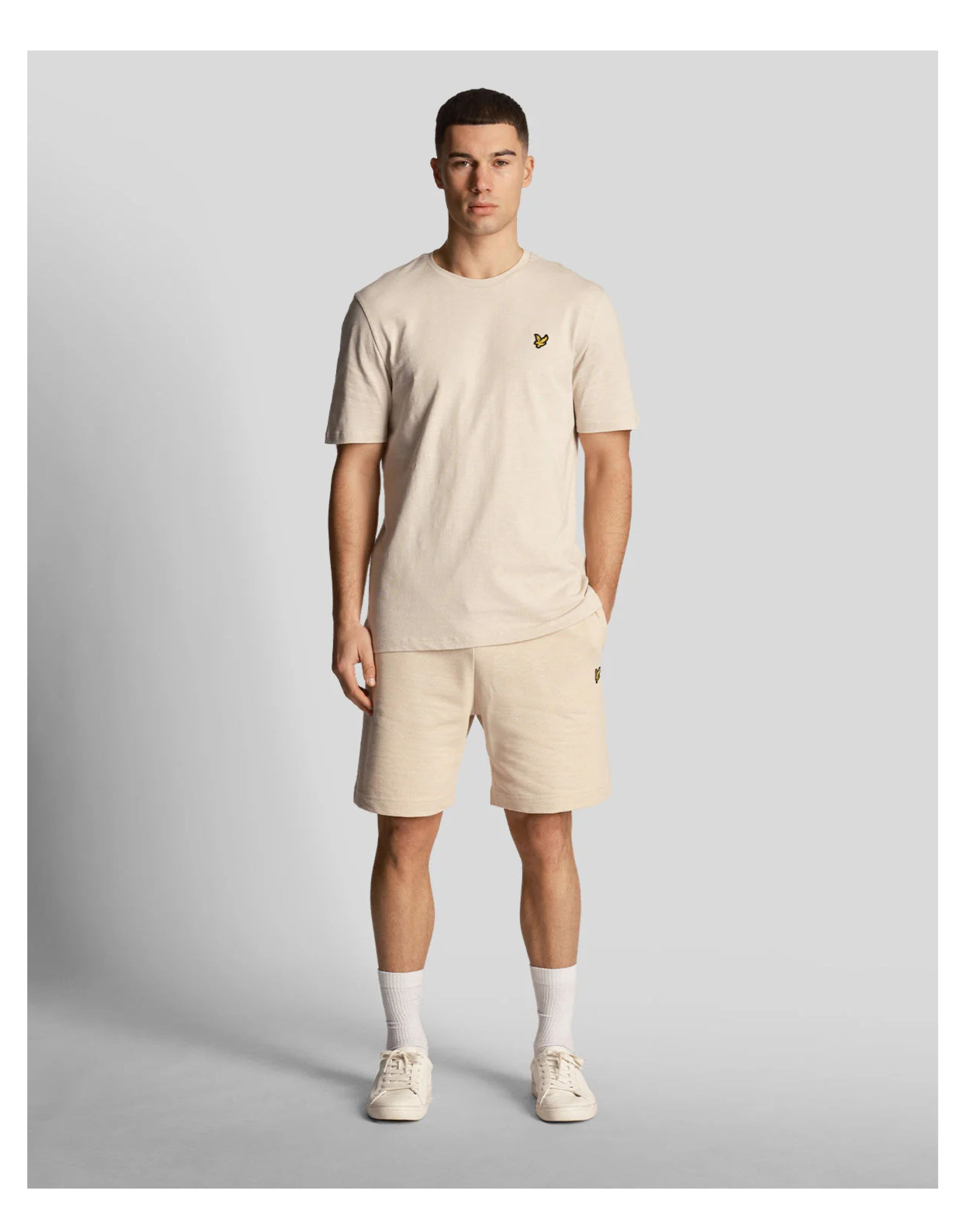 Lyle&scott Slub Shorts Beige Ml2009v
