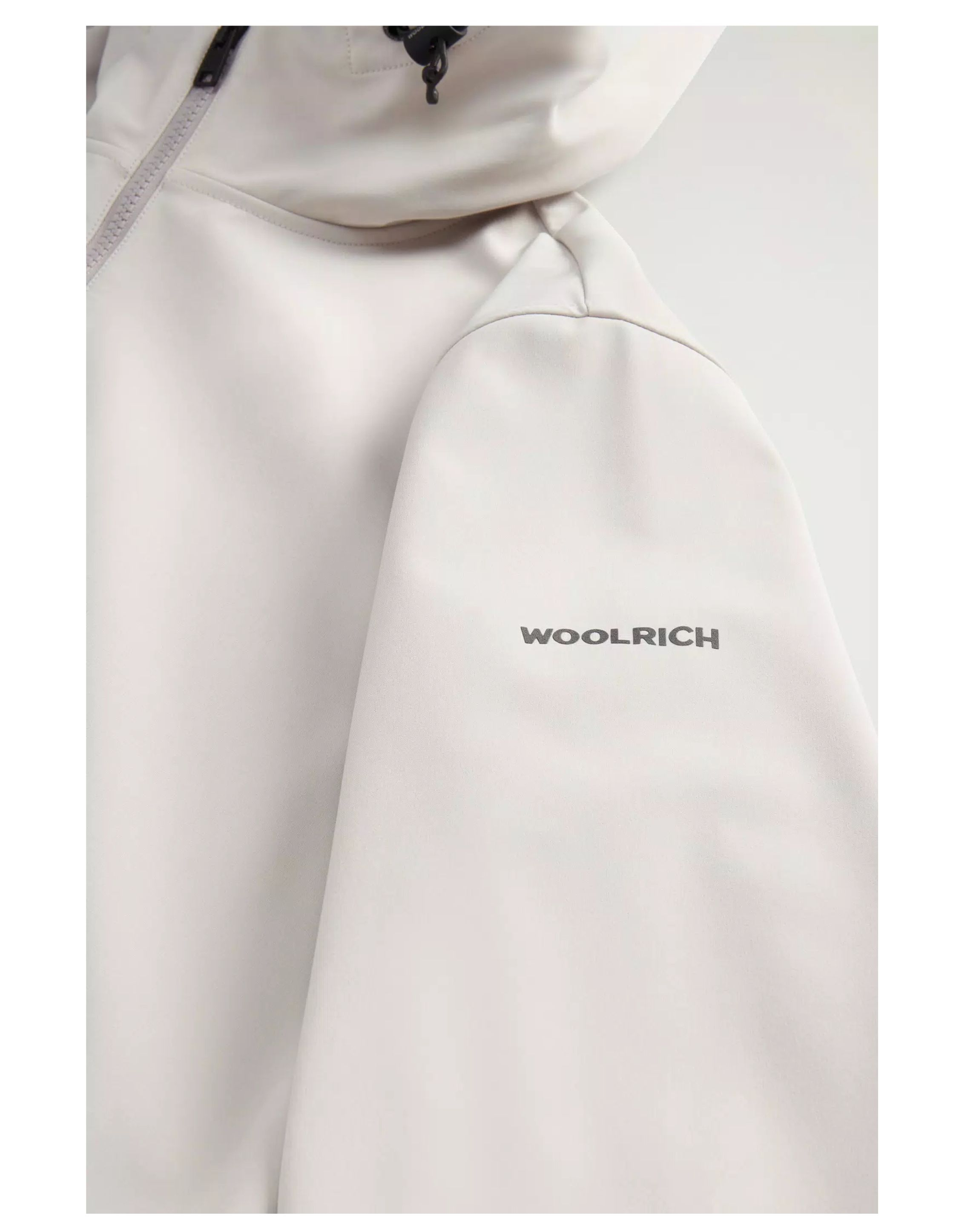 Woolrich Soft Shell Full-zip Hoodie Windjacks Beige Ut3496 1093