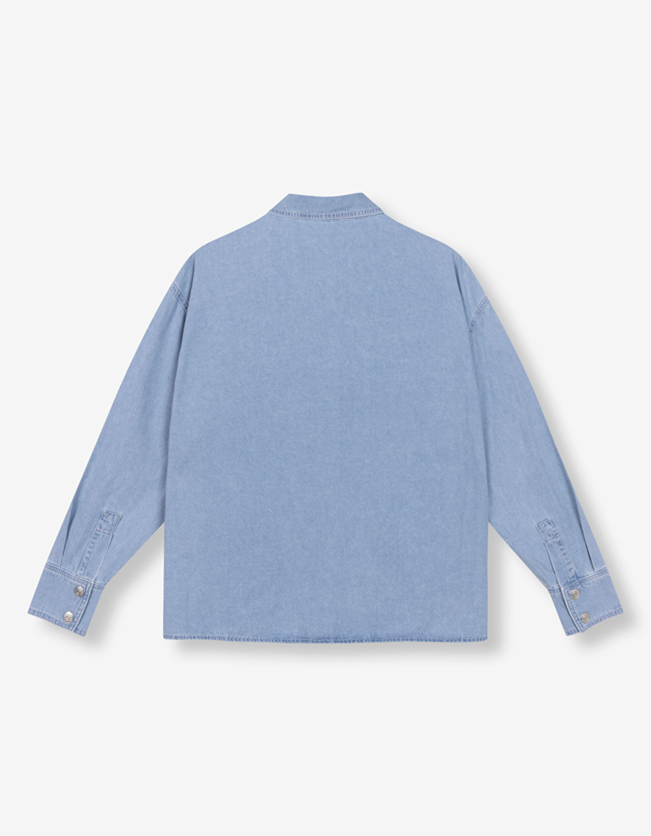 Alix The Label Chambray Peplum Denim Blouse Blouses Blauw 2503938043