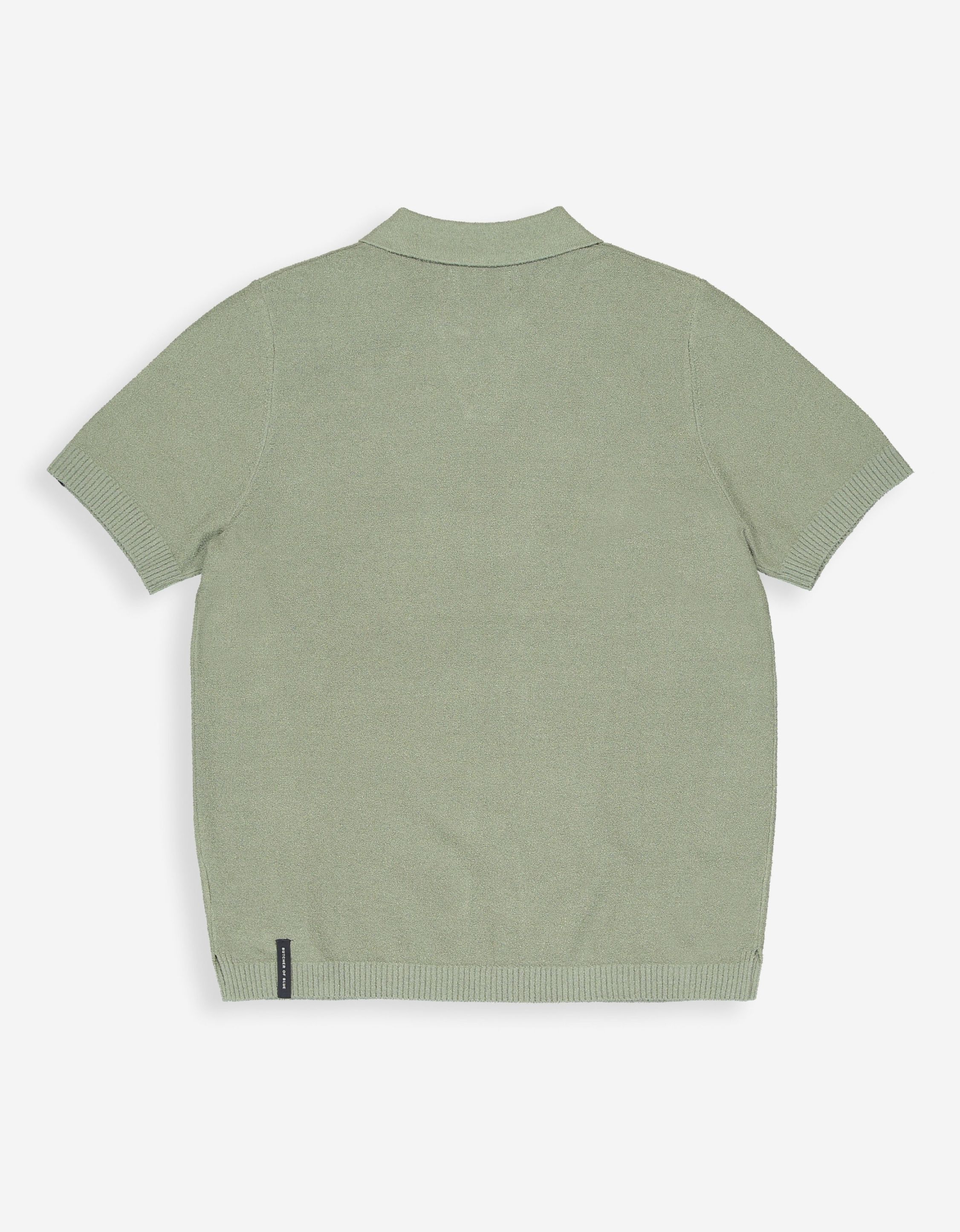 Butcher Of Blue Boucle Knit Polo Polos Groen M2516018
