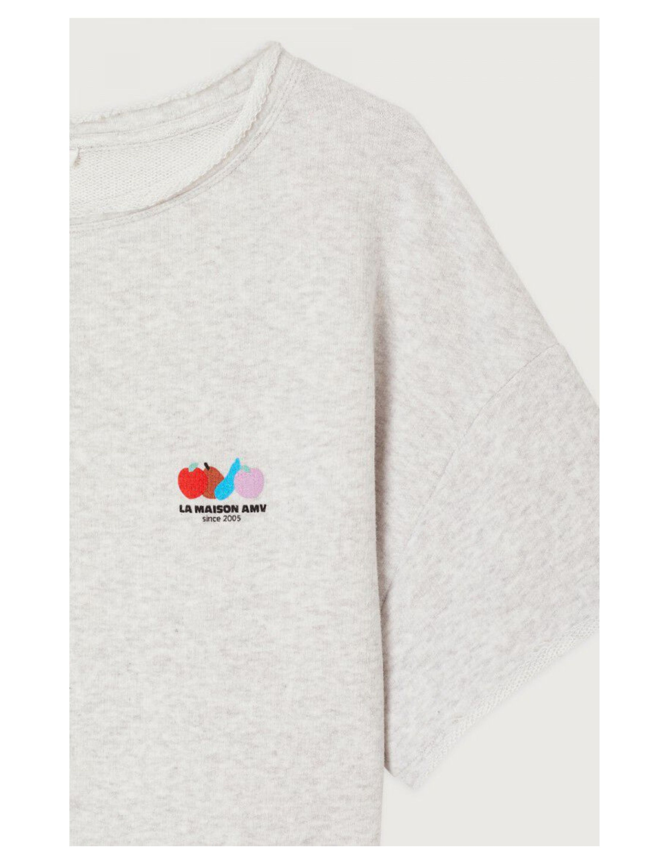 American Vintage Atubay T-shirts Lichtgrijs Atu02ae25