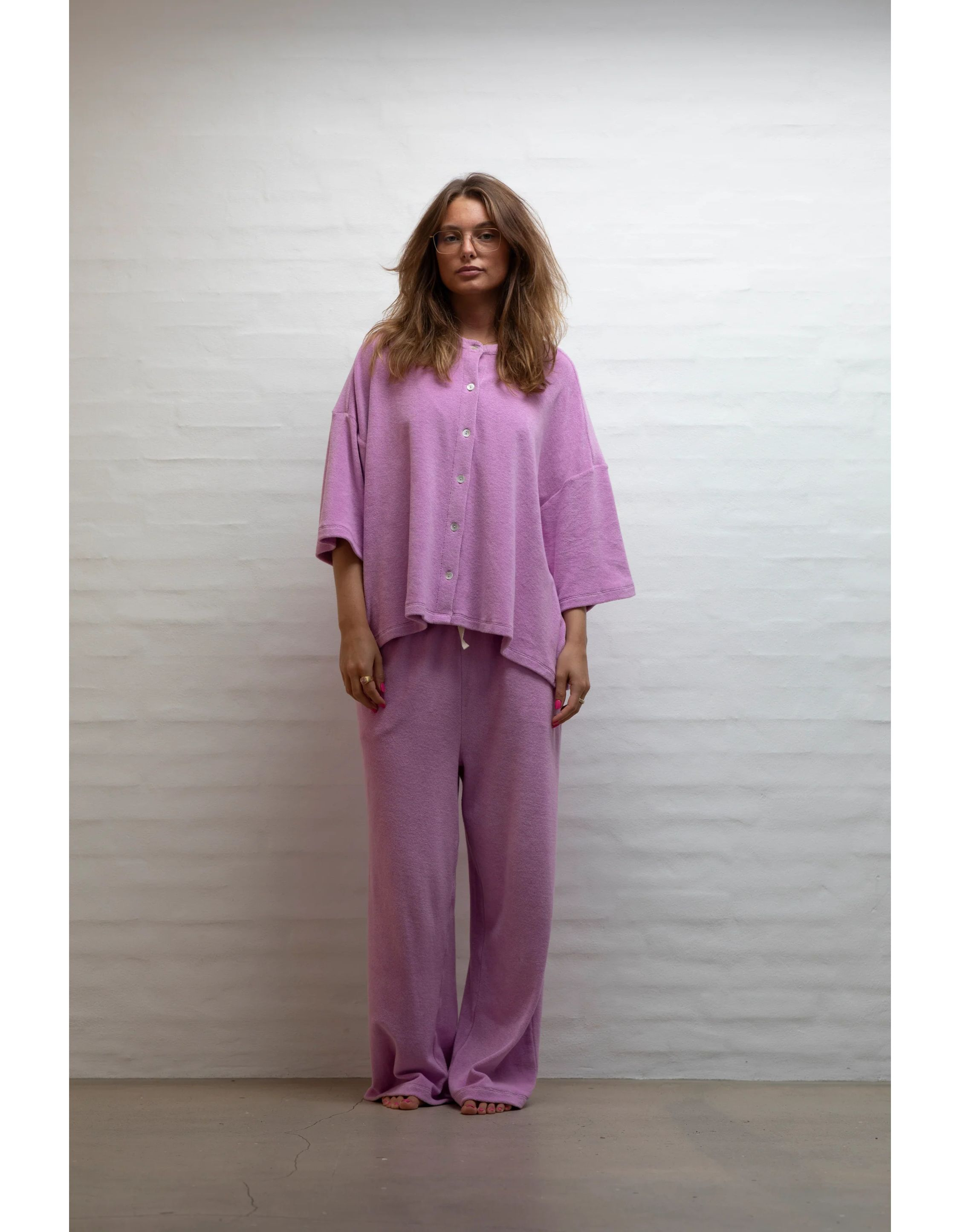 Bongusta Bon89 Tops Paars Naram Oversized Shirt