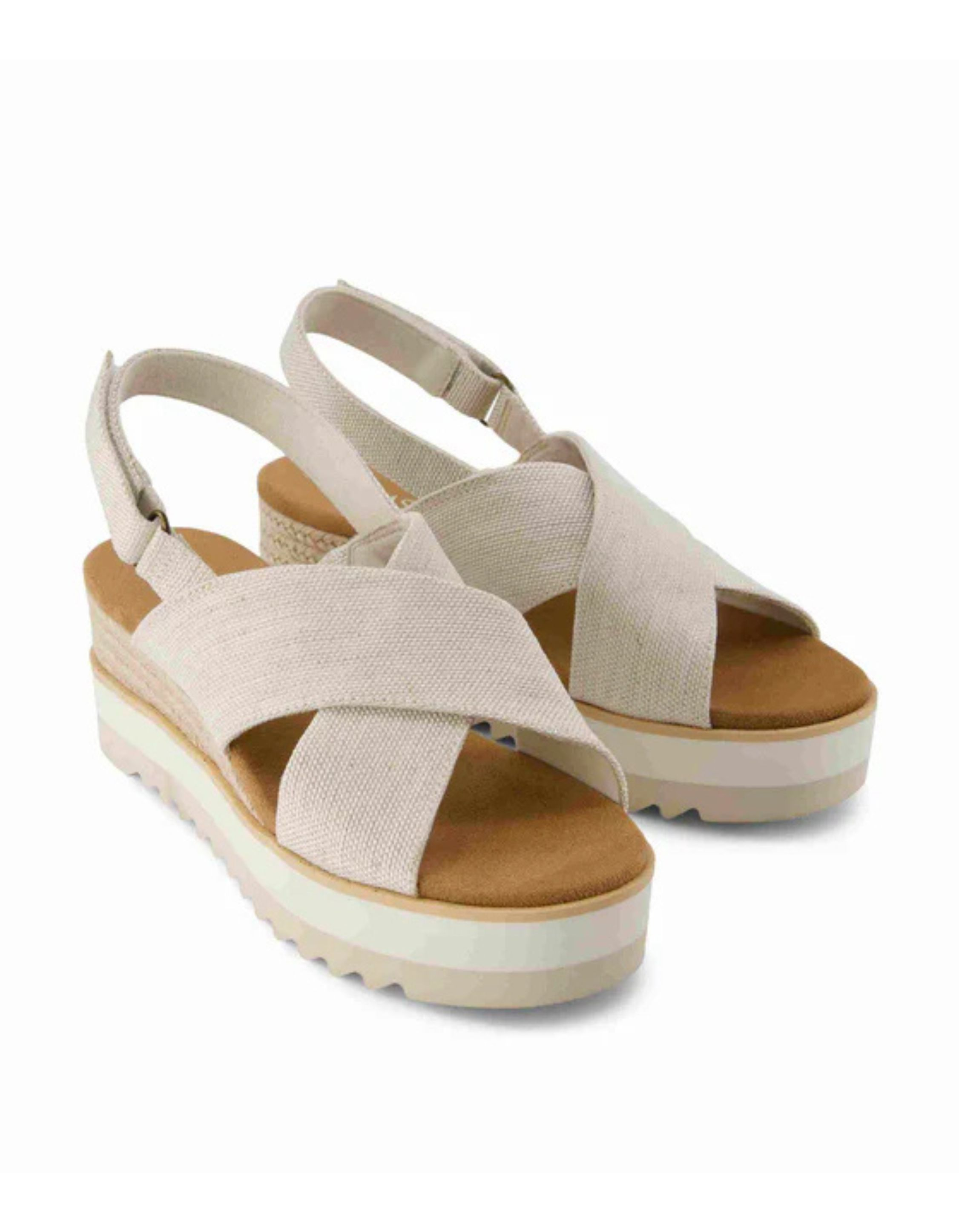 Toms  Sleehakken Creme Diana Crossover