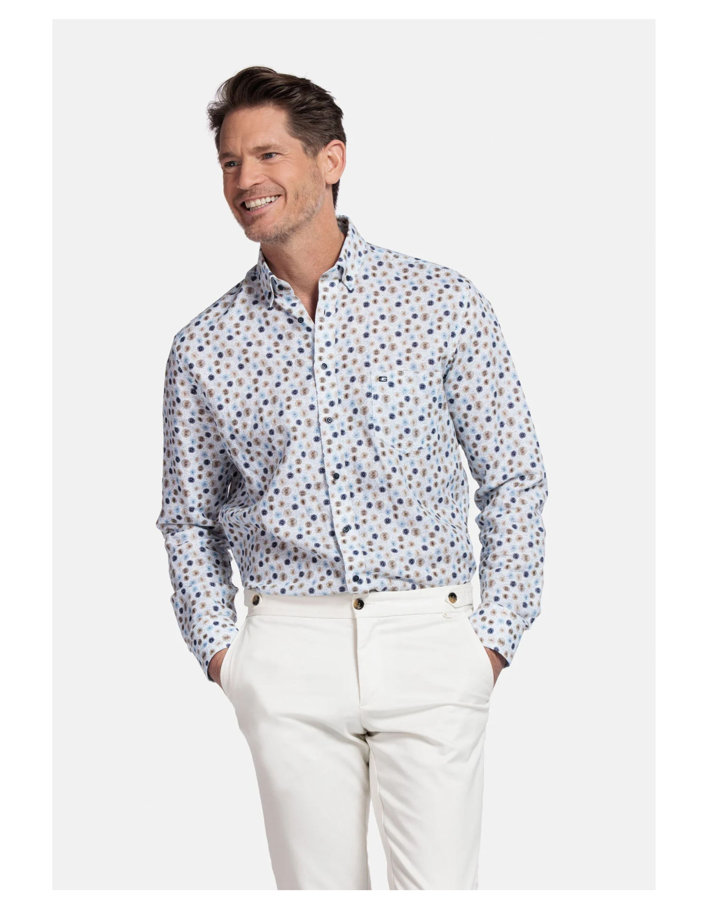 Giordano  Korte Mouw Overhemden Donkerblauw 516015