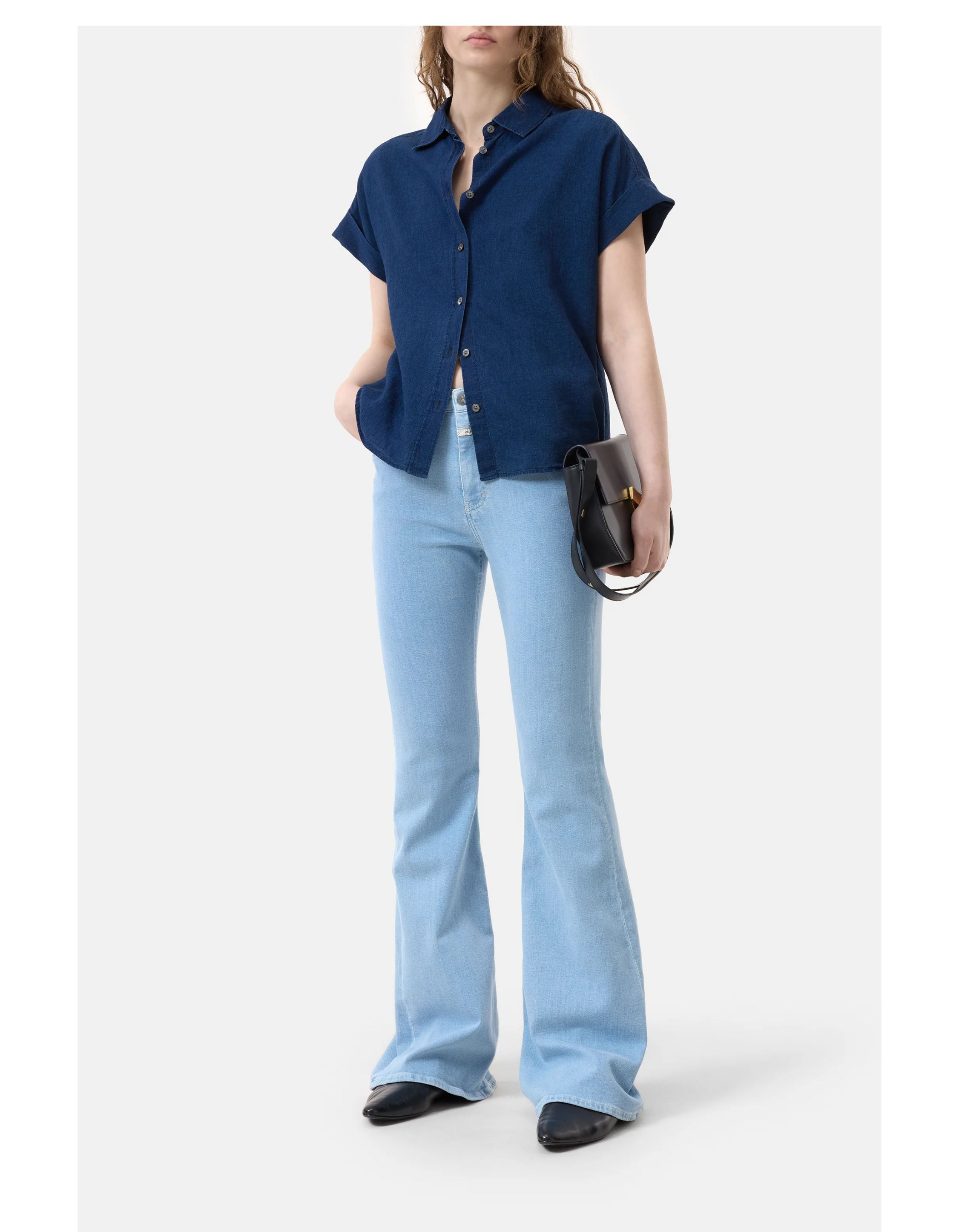 Closed Sleeveles Shirt Blouses Donkerblauw C94364-190-27