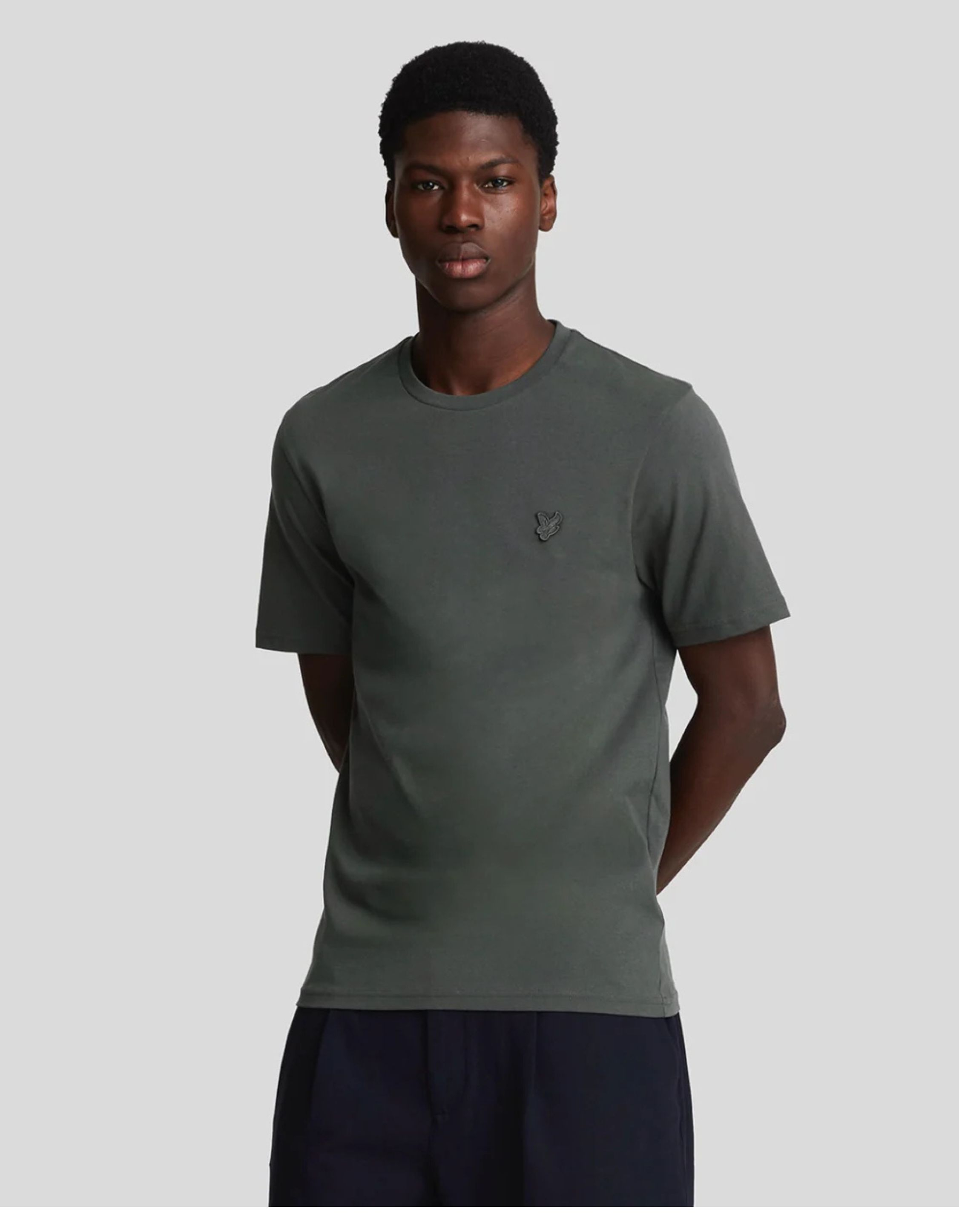 Lyle&scott Tonal Eagle T-shirts Donkergrijs Ts400ton