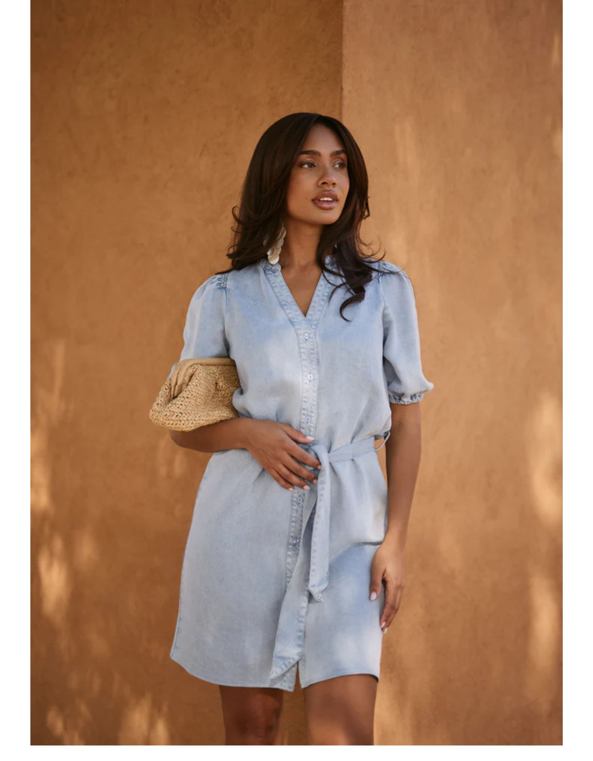 Freebird Dress  Lichtblauw Dael