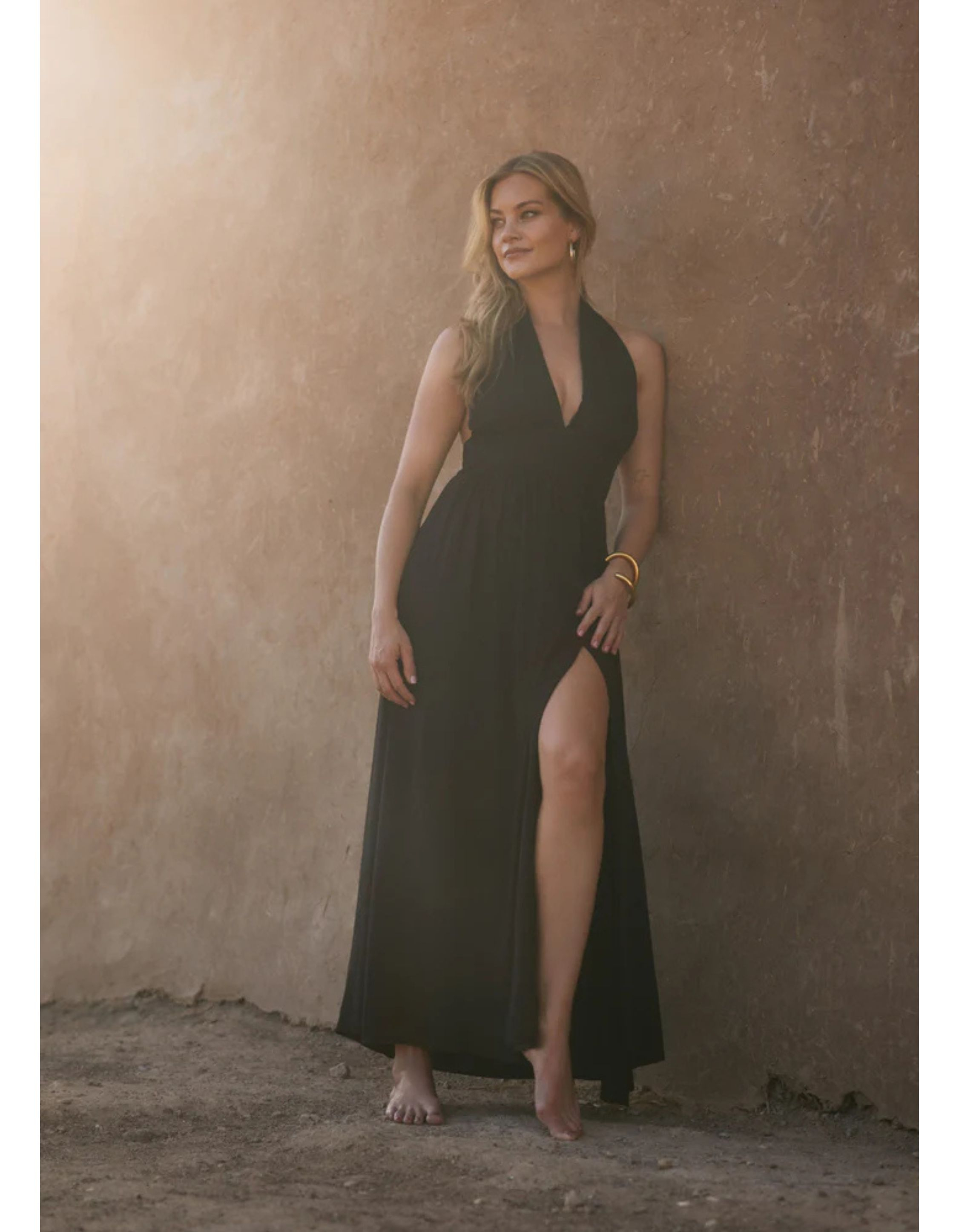 Freebird Dress  Zwart Dominic Maxi