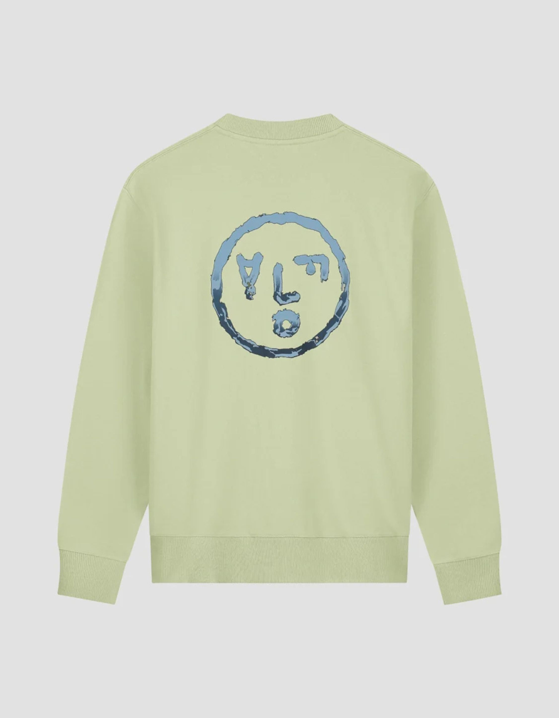 ØlÅf Sunscreen Face Crewneck Sweaters Lichtgroen M210201