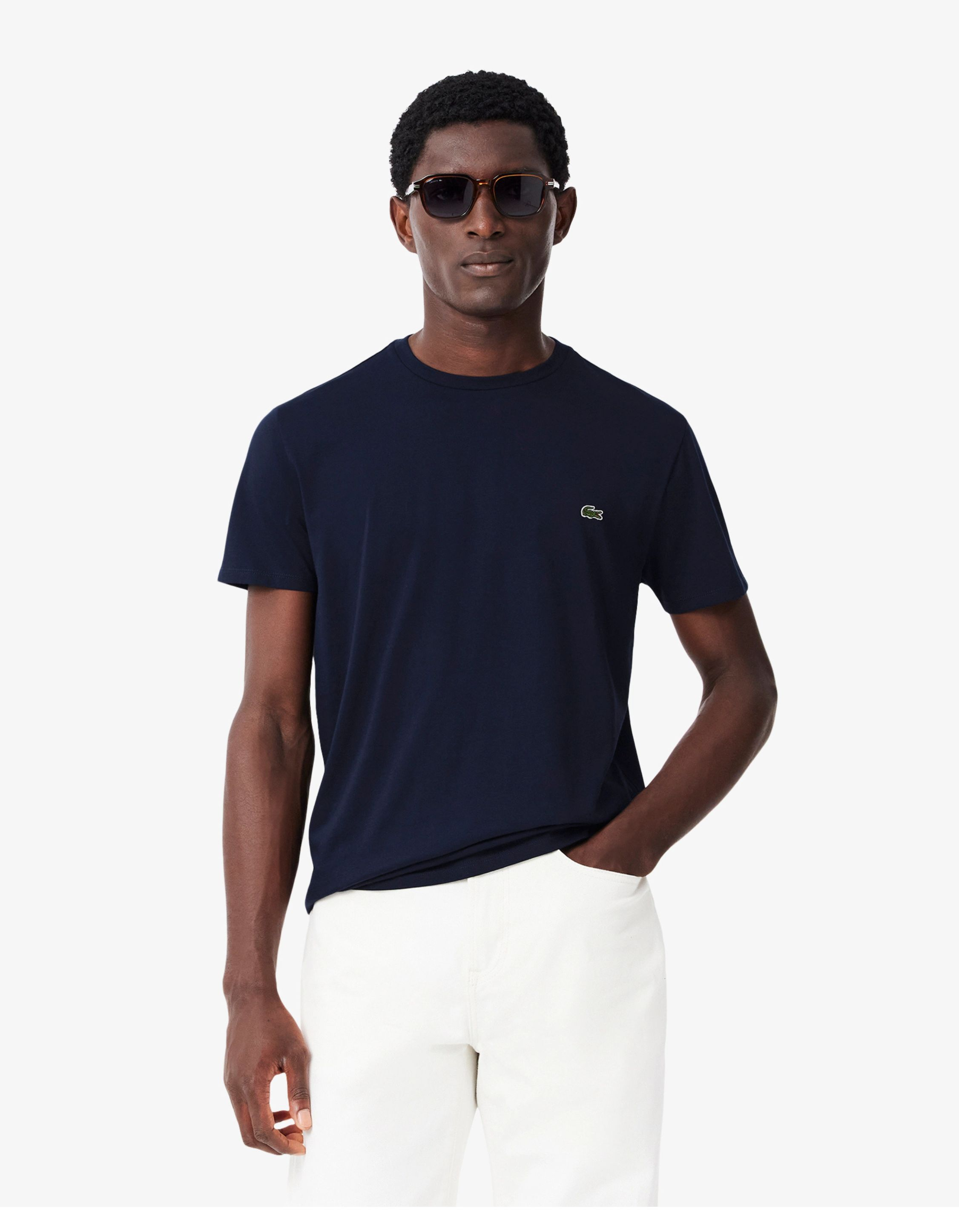 Lacoste  T-shirts Donkerblauw Th6709-51