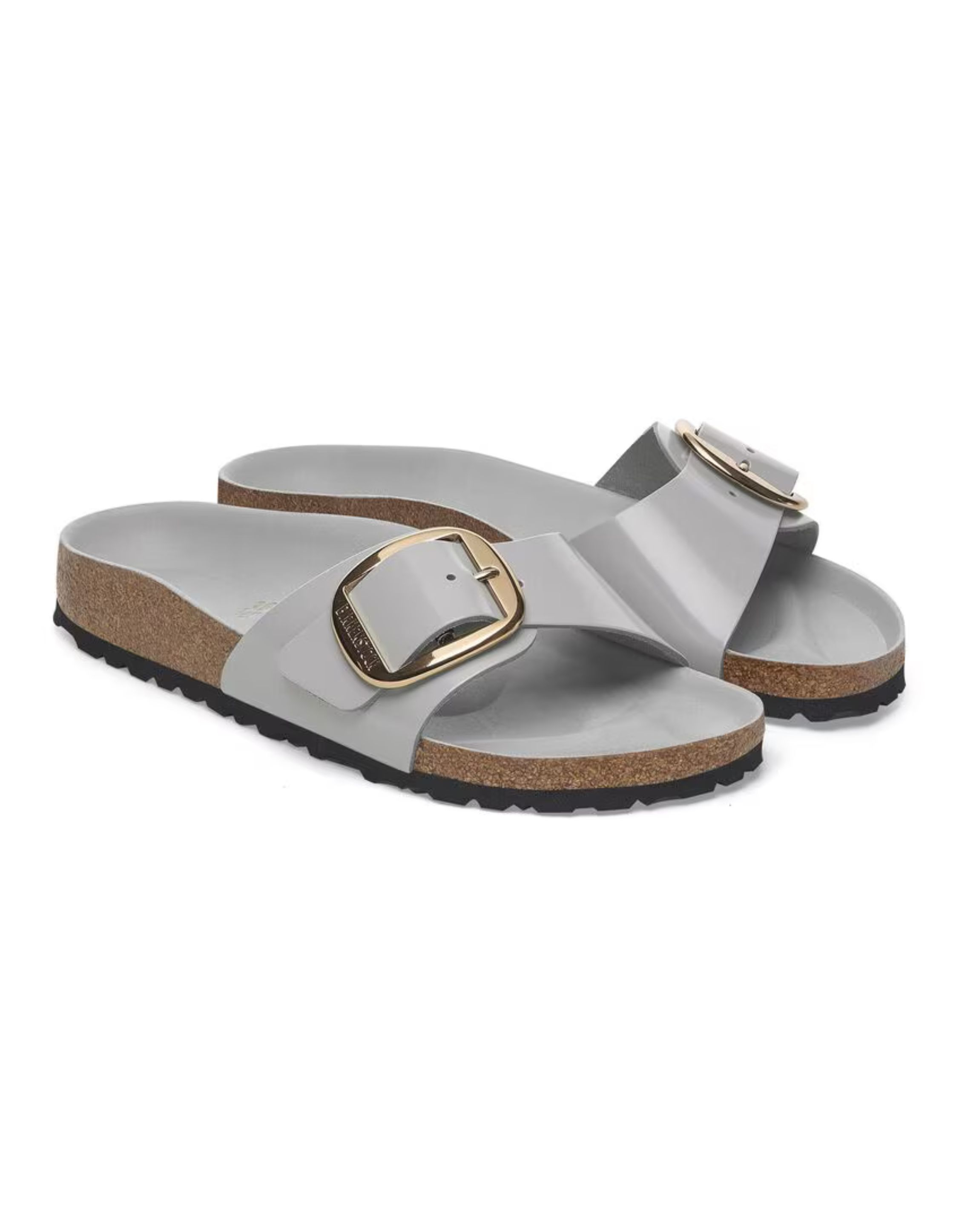 Birkenstock Madrid Big Buckle Slippers Lichtgrijs 1029534